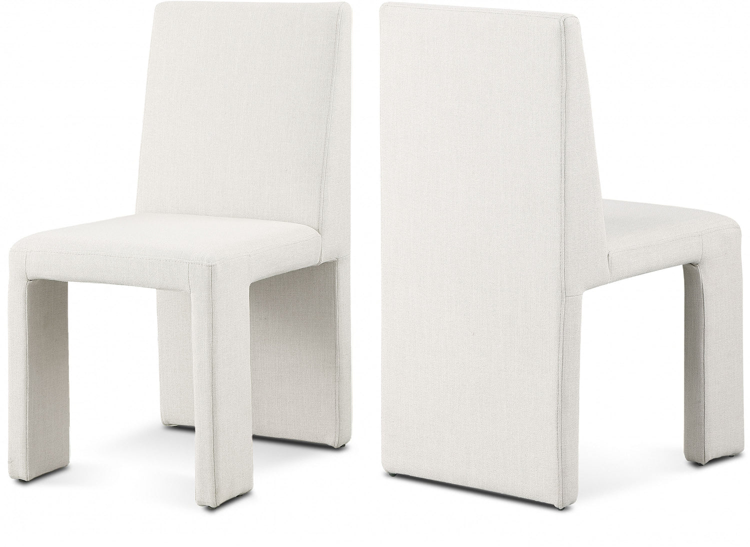 Benson Linen Textured Fabric Dining Chair, Set of 2