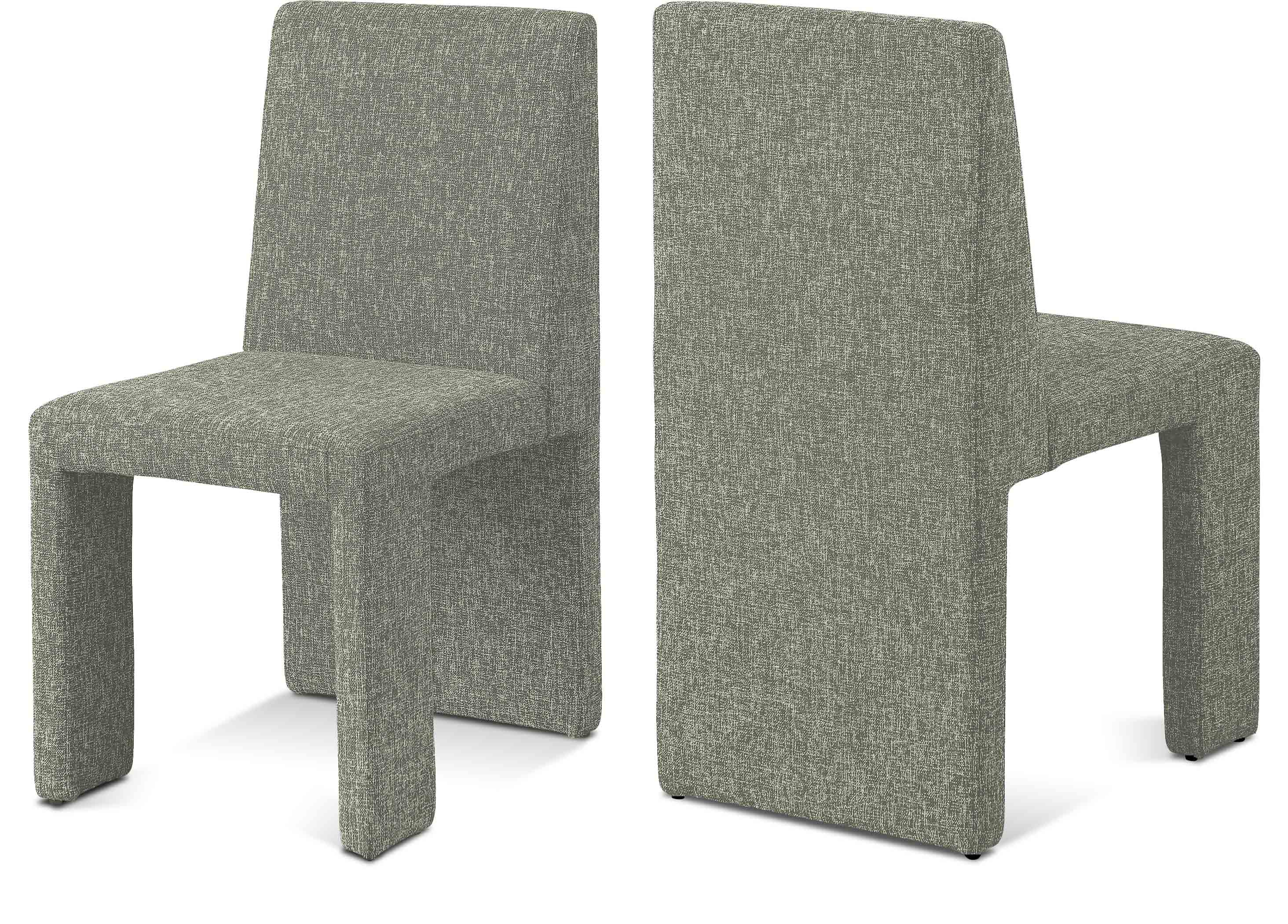 Benson Linen Textured Fabric Dining Chair, Set of 2