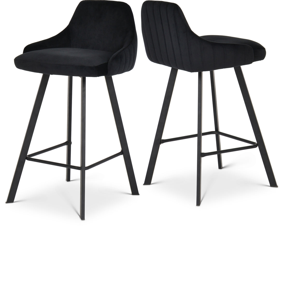 Viviene Velvet Stool, Set of 2