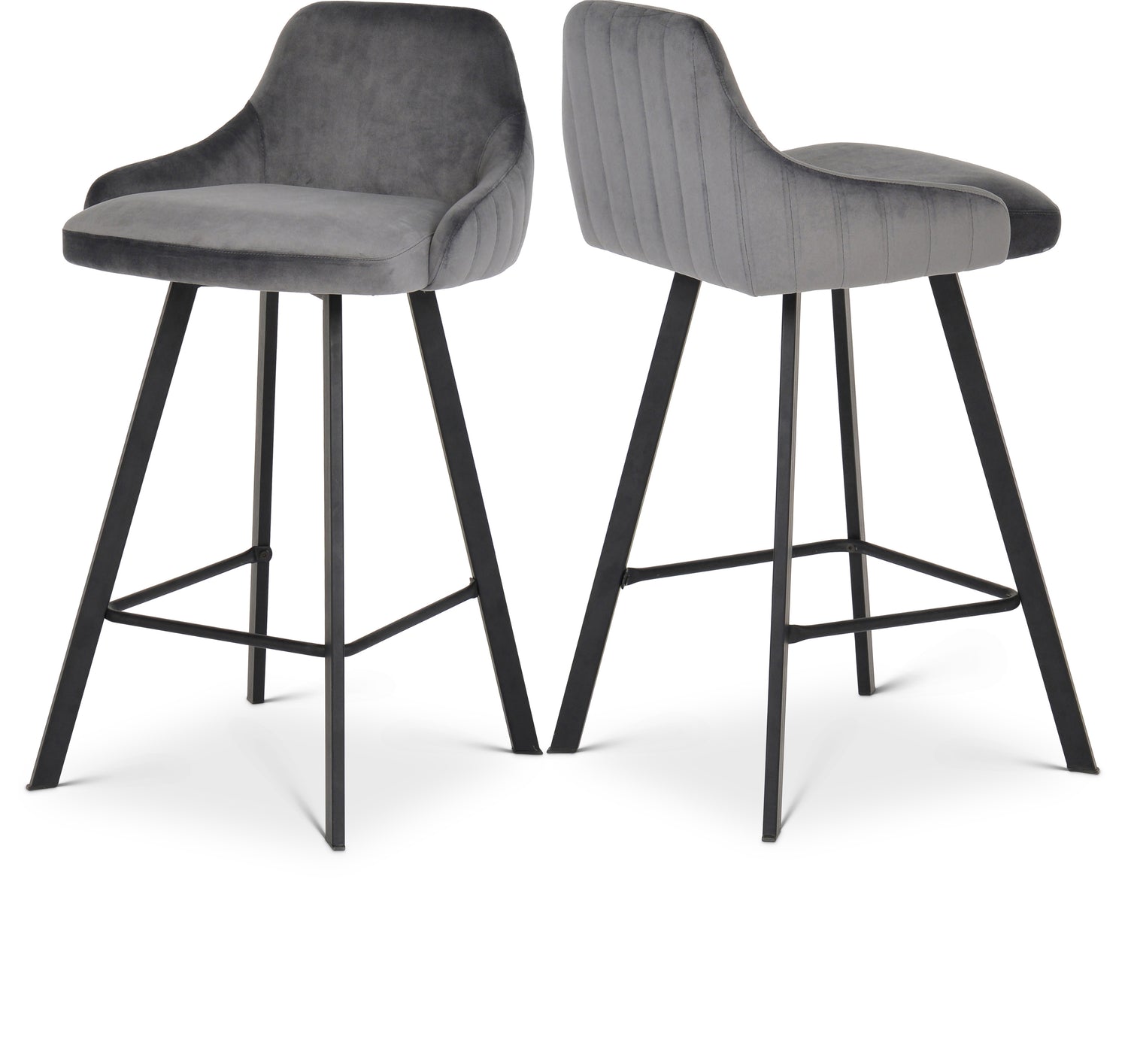 Viviene Velvet Stool, Set of 2