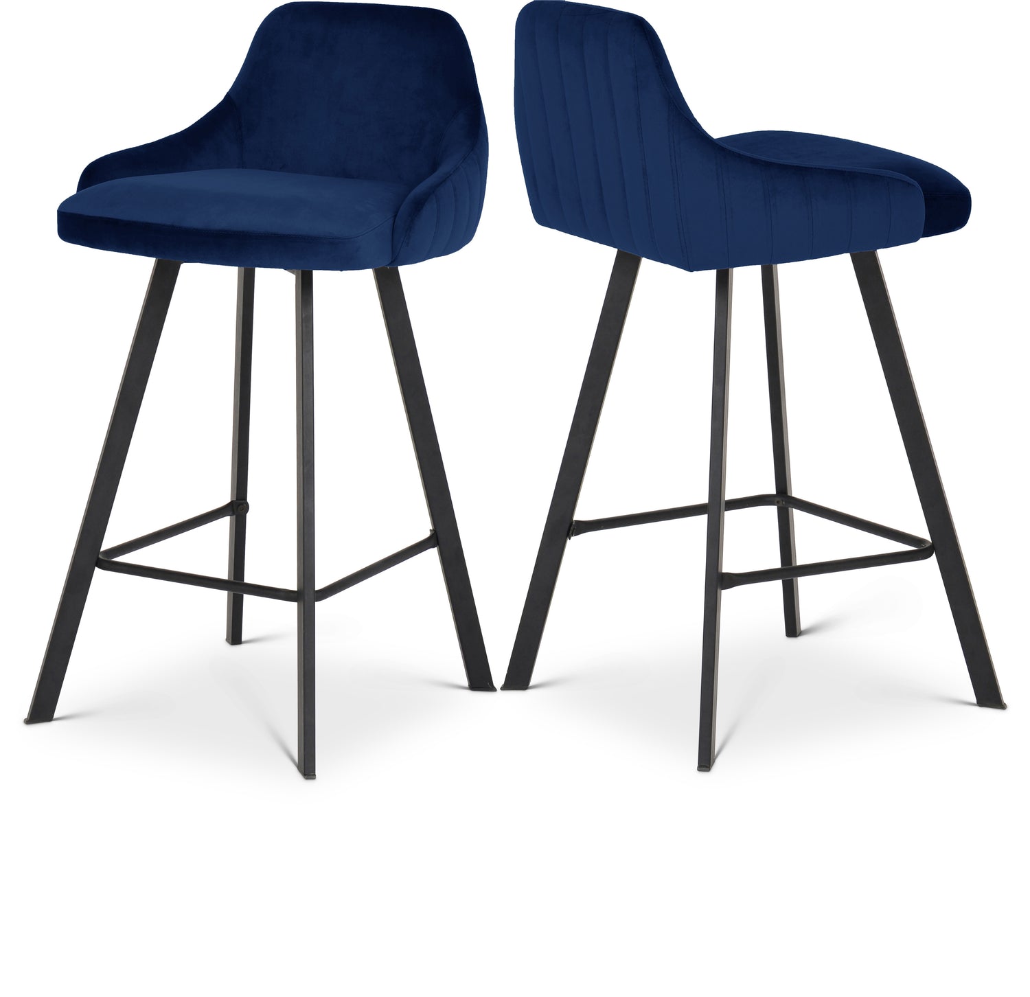 Viviene Velvet Stool, Set of 2