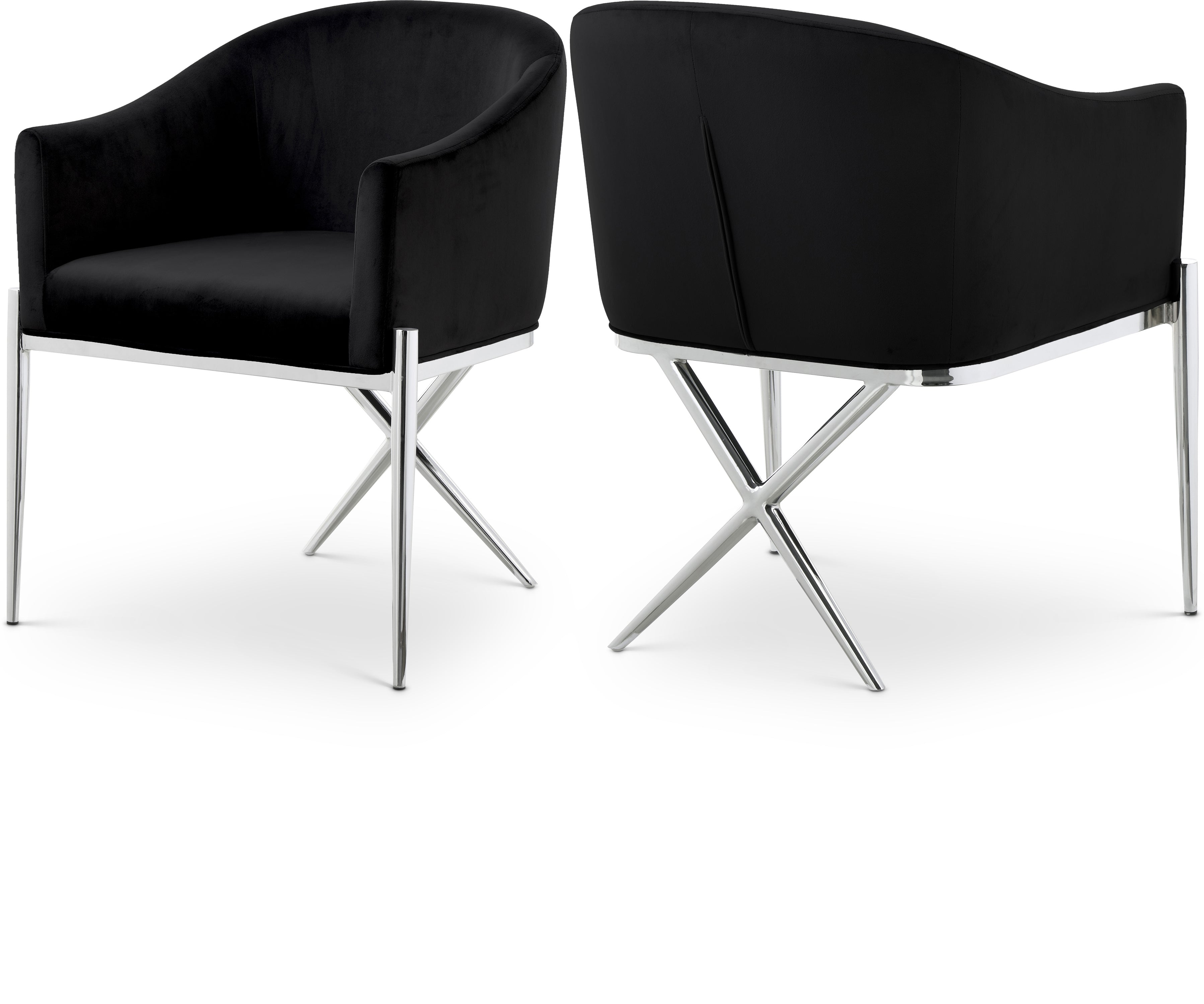 Xavier Velvet Dining Chair, Set of 1