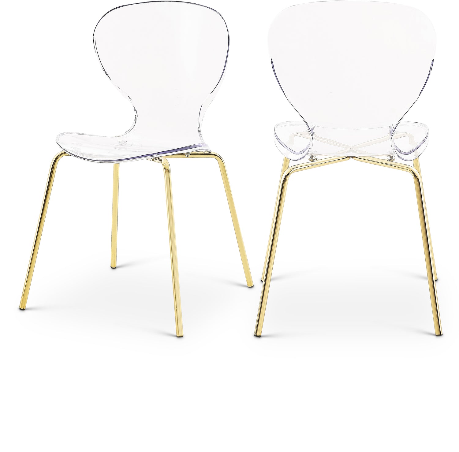 Clarion Gold Metal Dining Chair, Set of 2