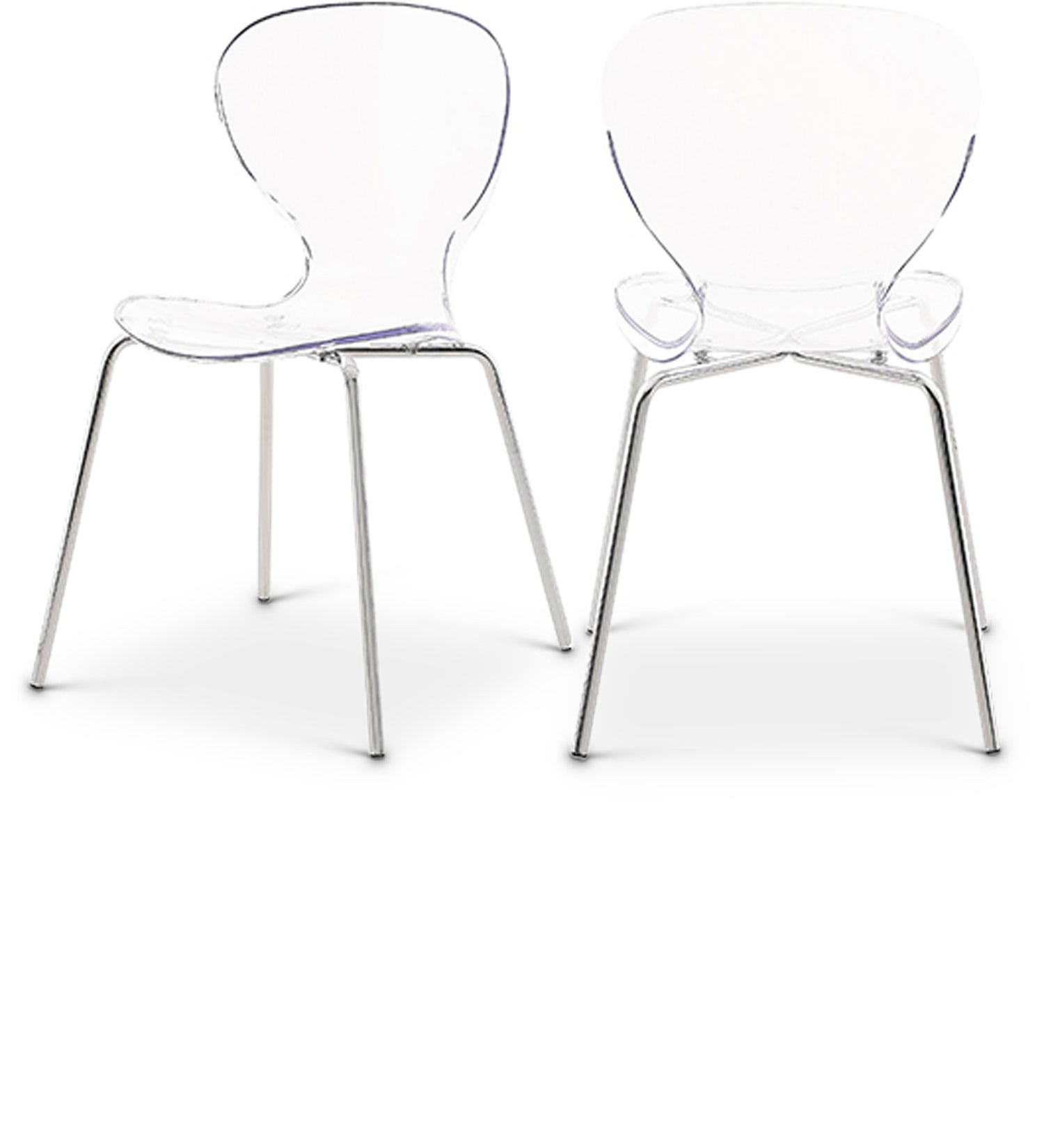 Clarion Chrome Metal Dining Chair, Set of 2