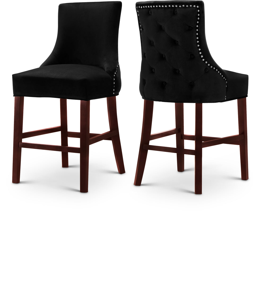 Hannah Velvet Stool, Set of 2