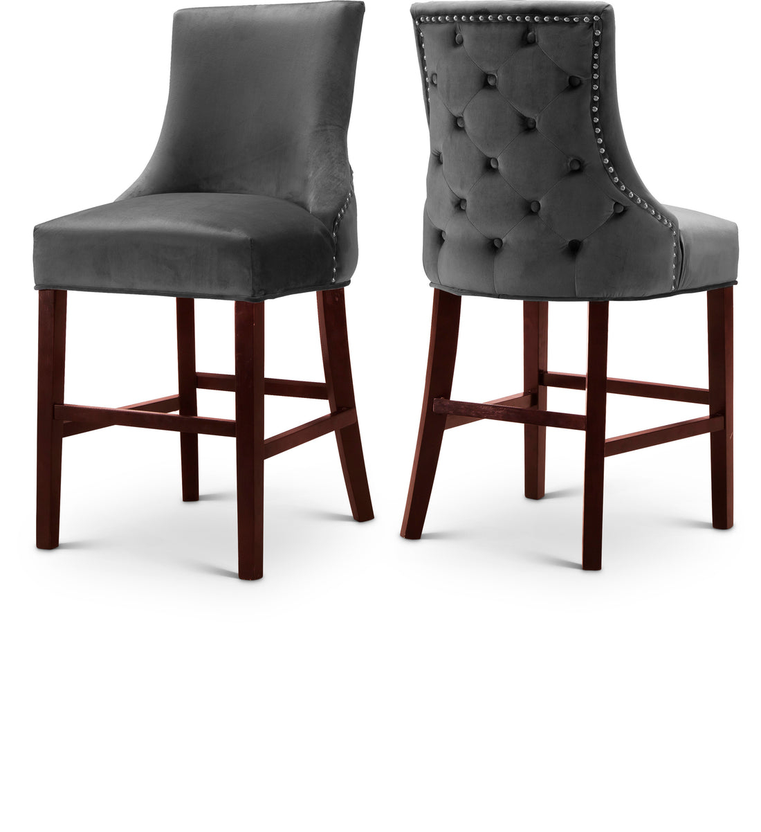 Hannah Velvet Stool, Set of 2