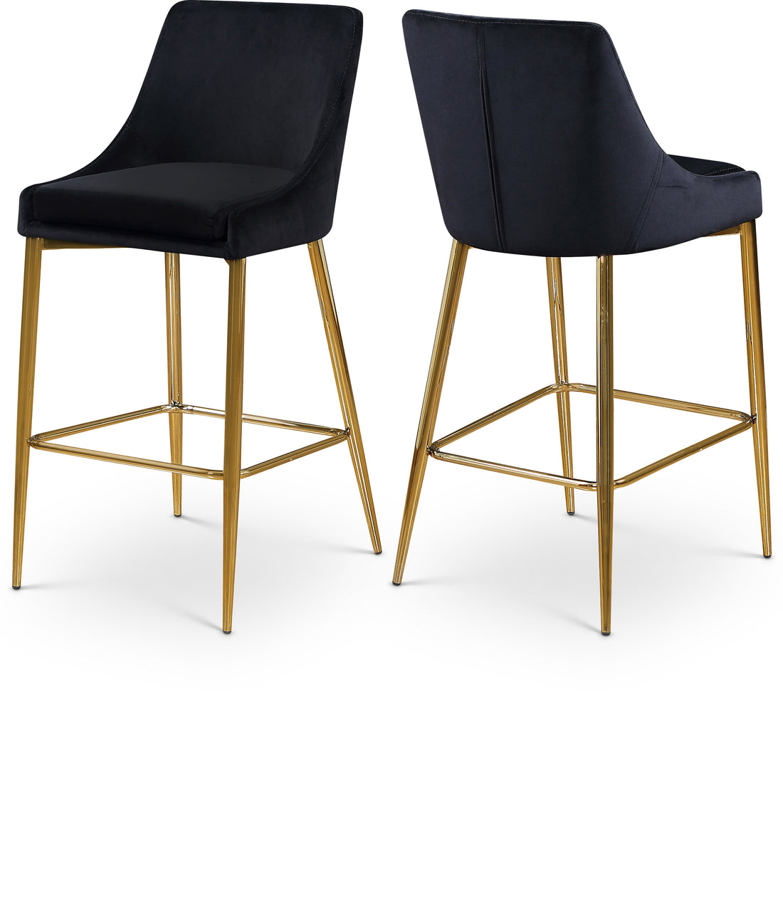 Karina Velvet Stool, Set of 2