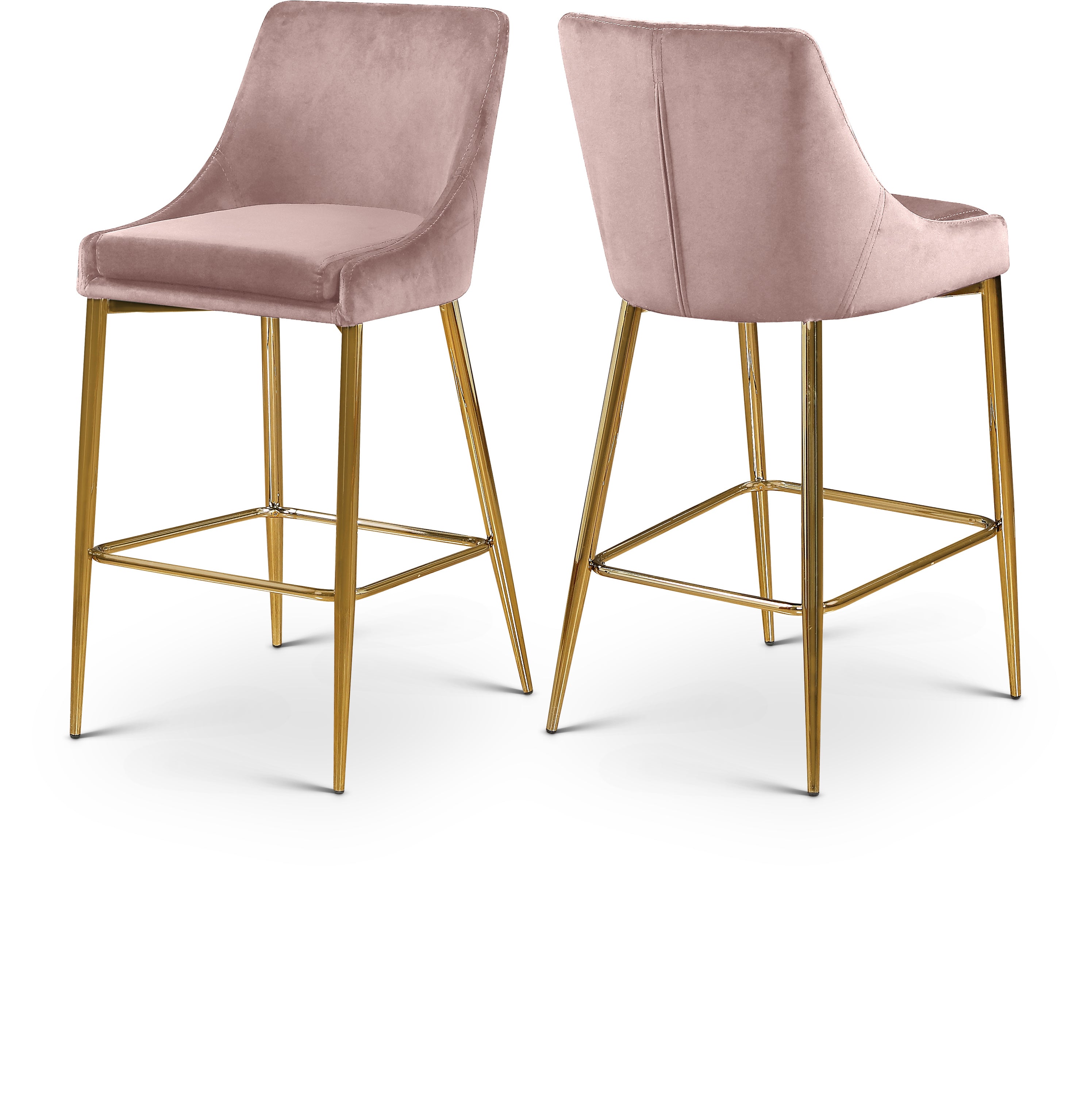 Karina Velvet Stool, Set of 2