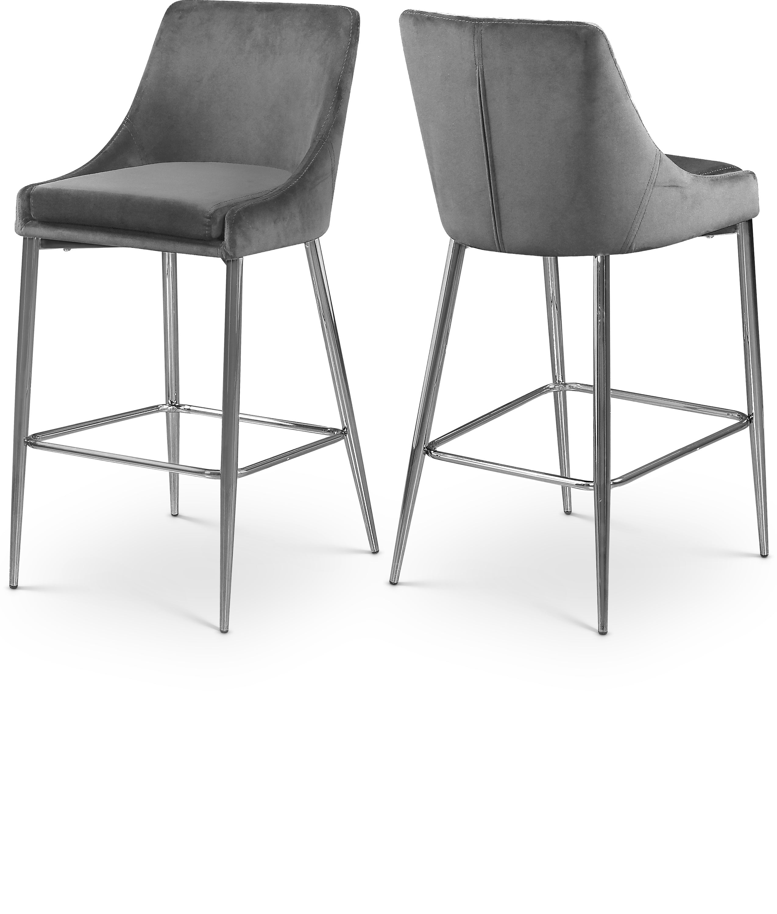 Karina Velvet Stool, Set of 2