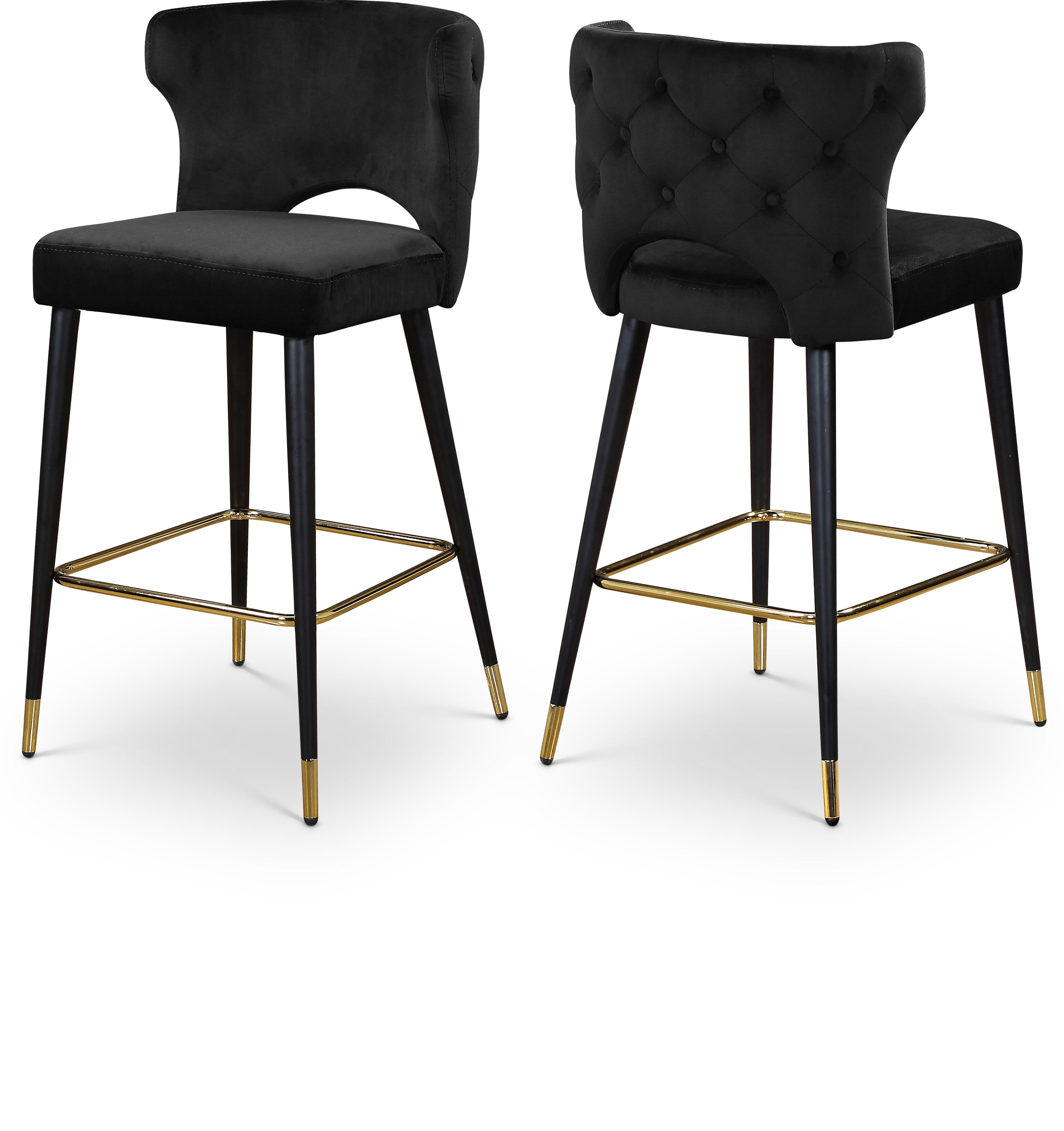 Kelly Velvet Stool, Set of 2