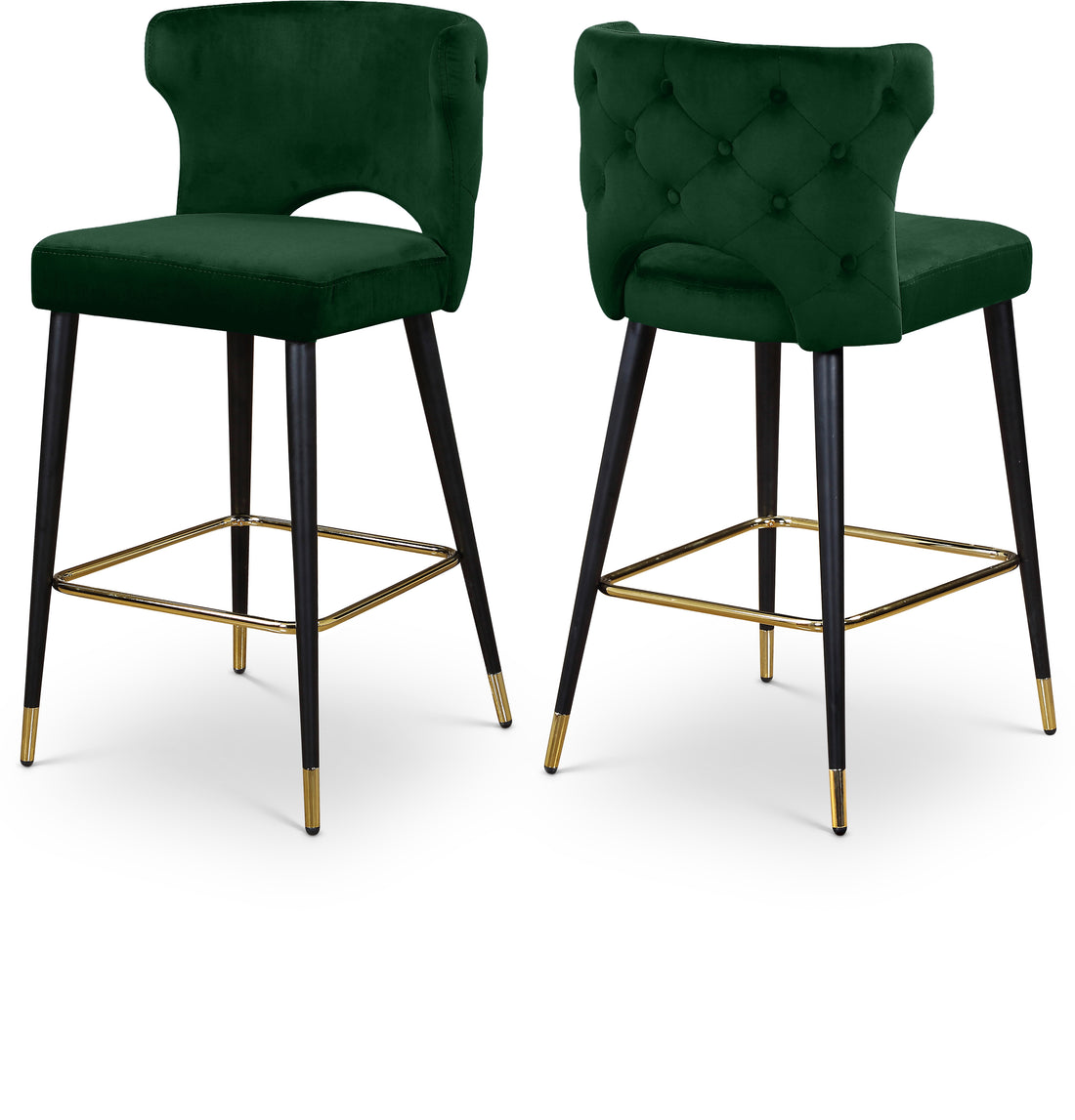 Kelly Velvet Stool, Set of 2