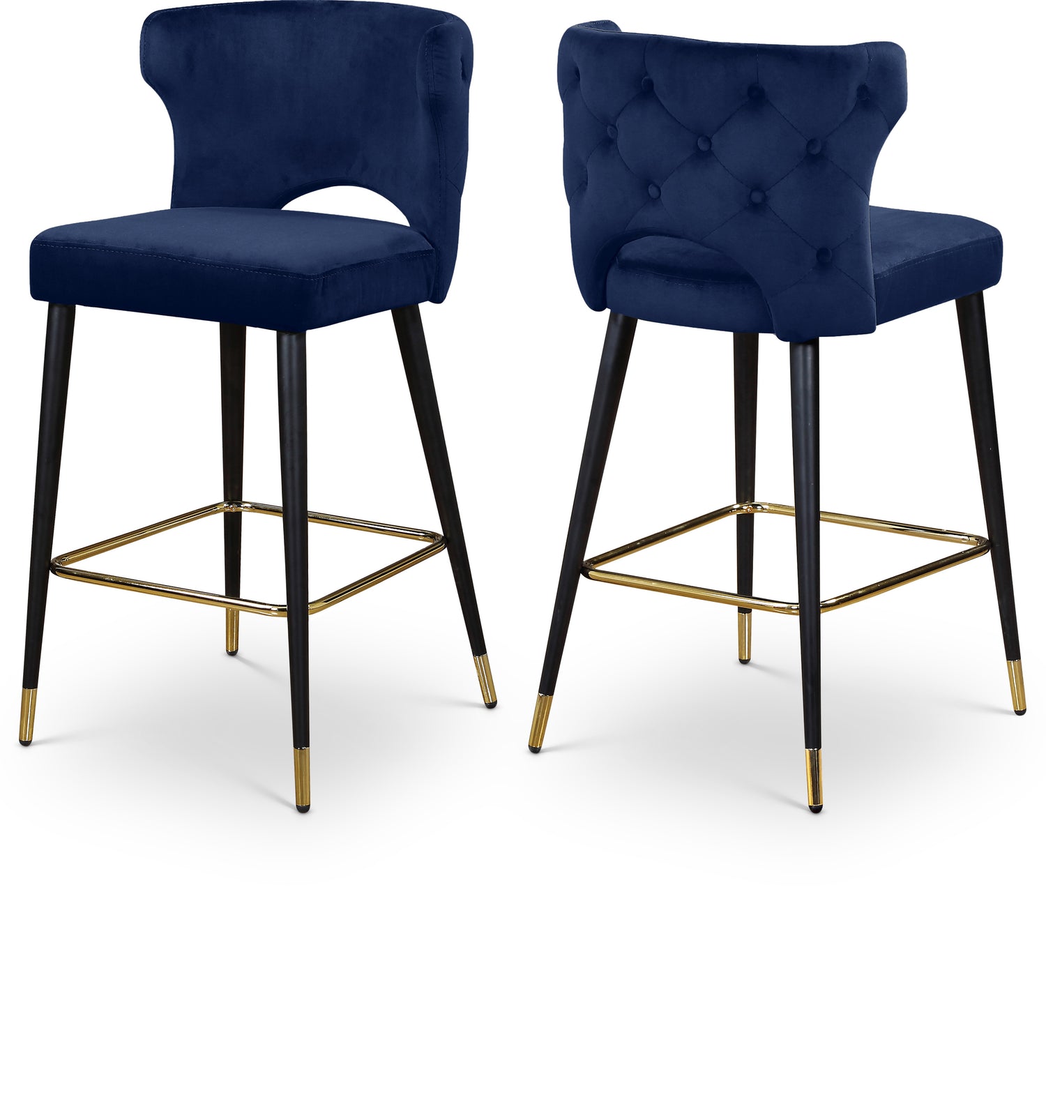 Kelly Velvet Stool, Set of 2