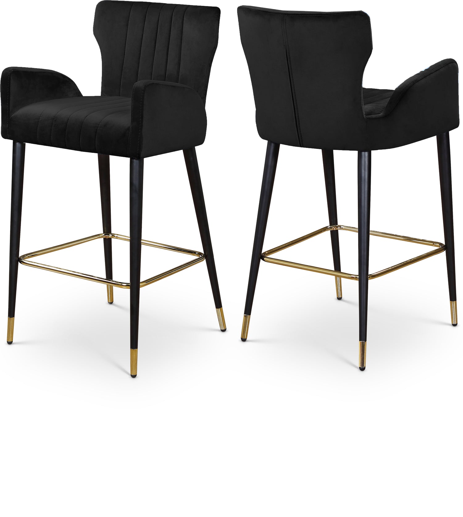 Luxe Velvet Stool, Set of 2