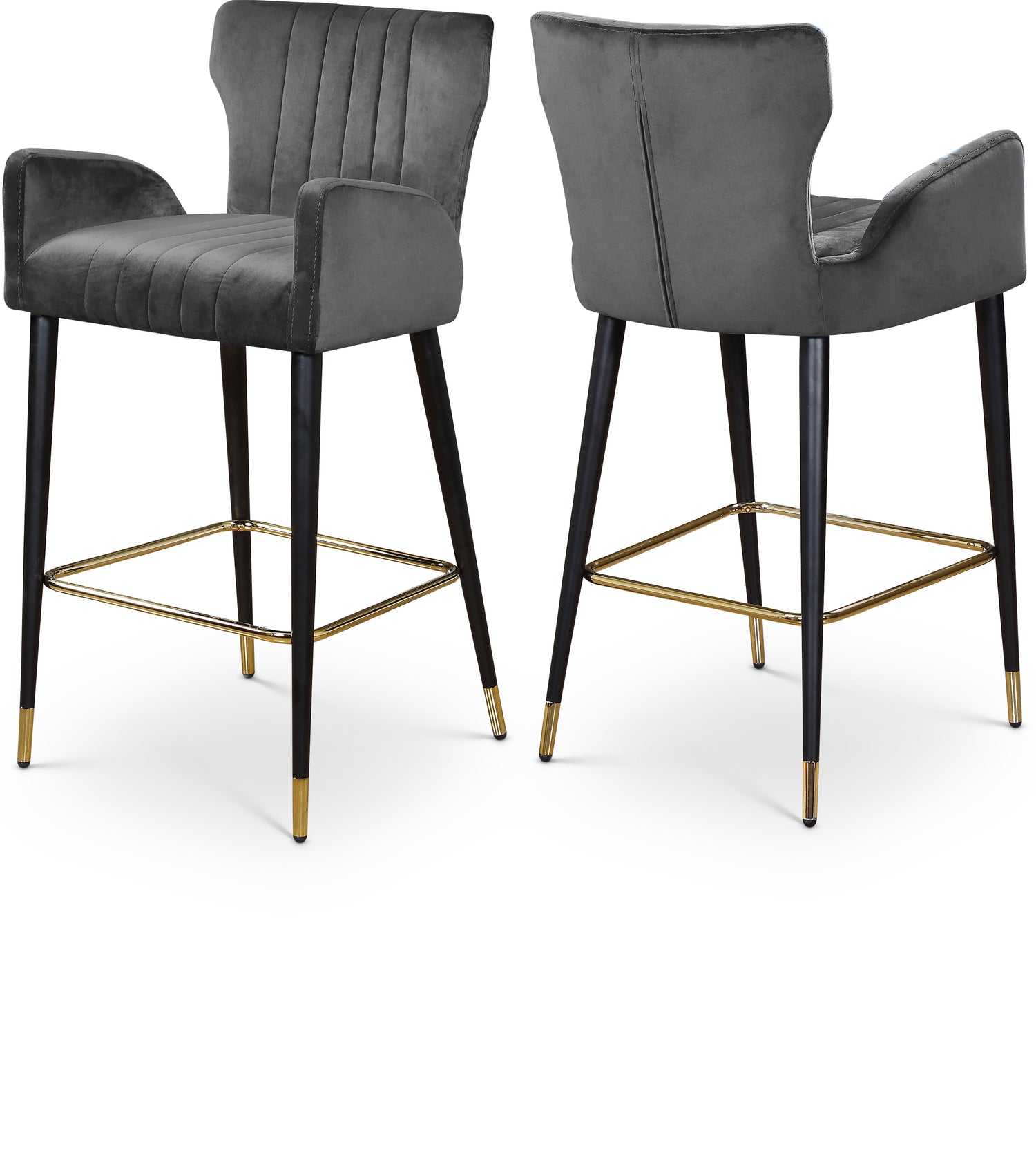 Luxe Velvet Stool, Set of 2