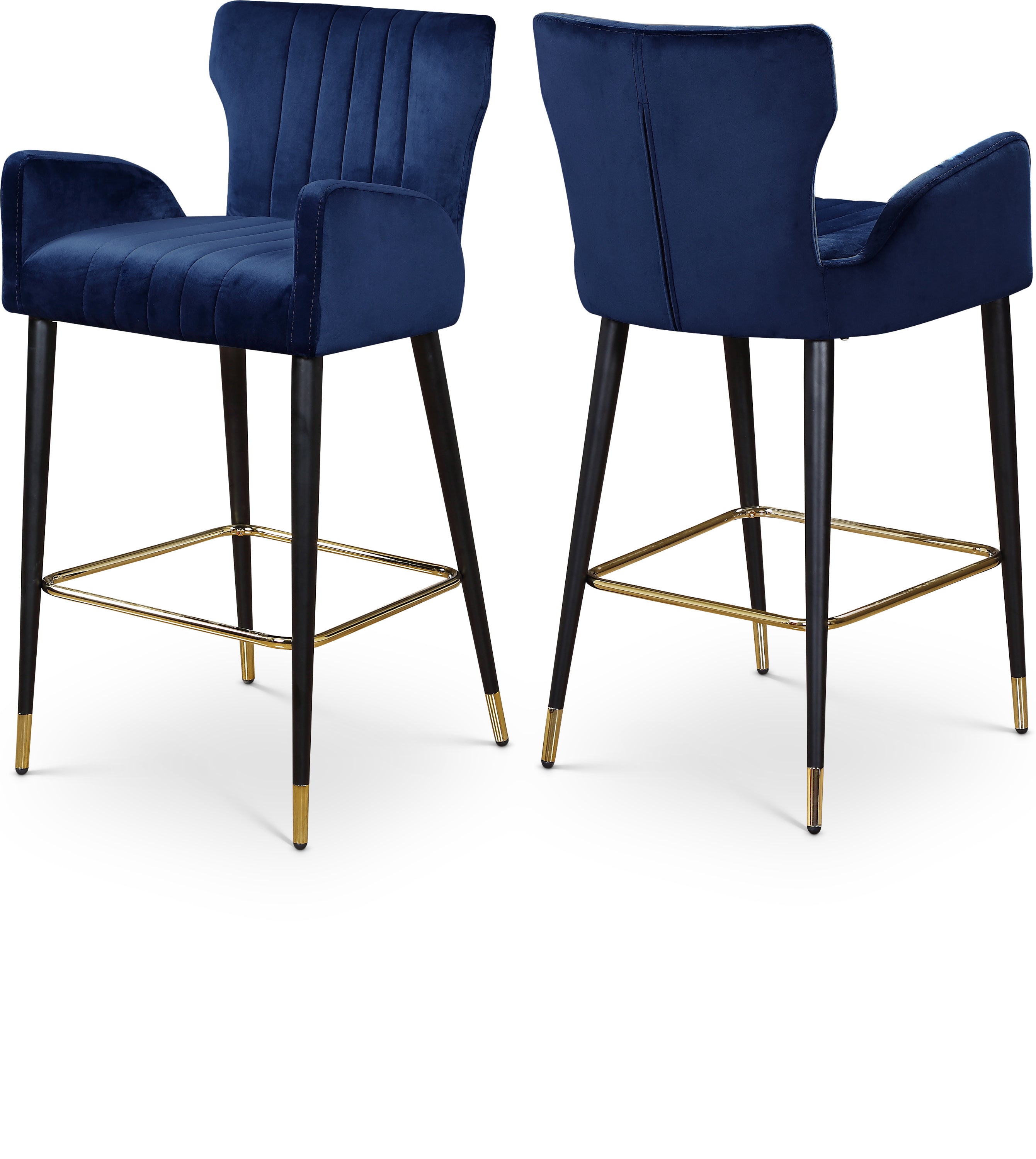 Luxe Velvet Stool, Set of 2