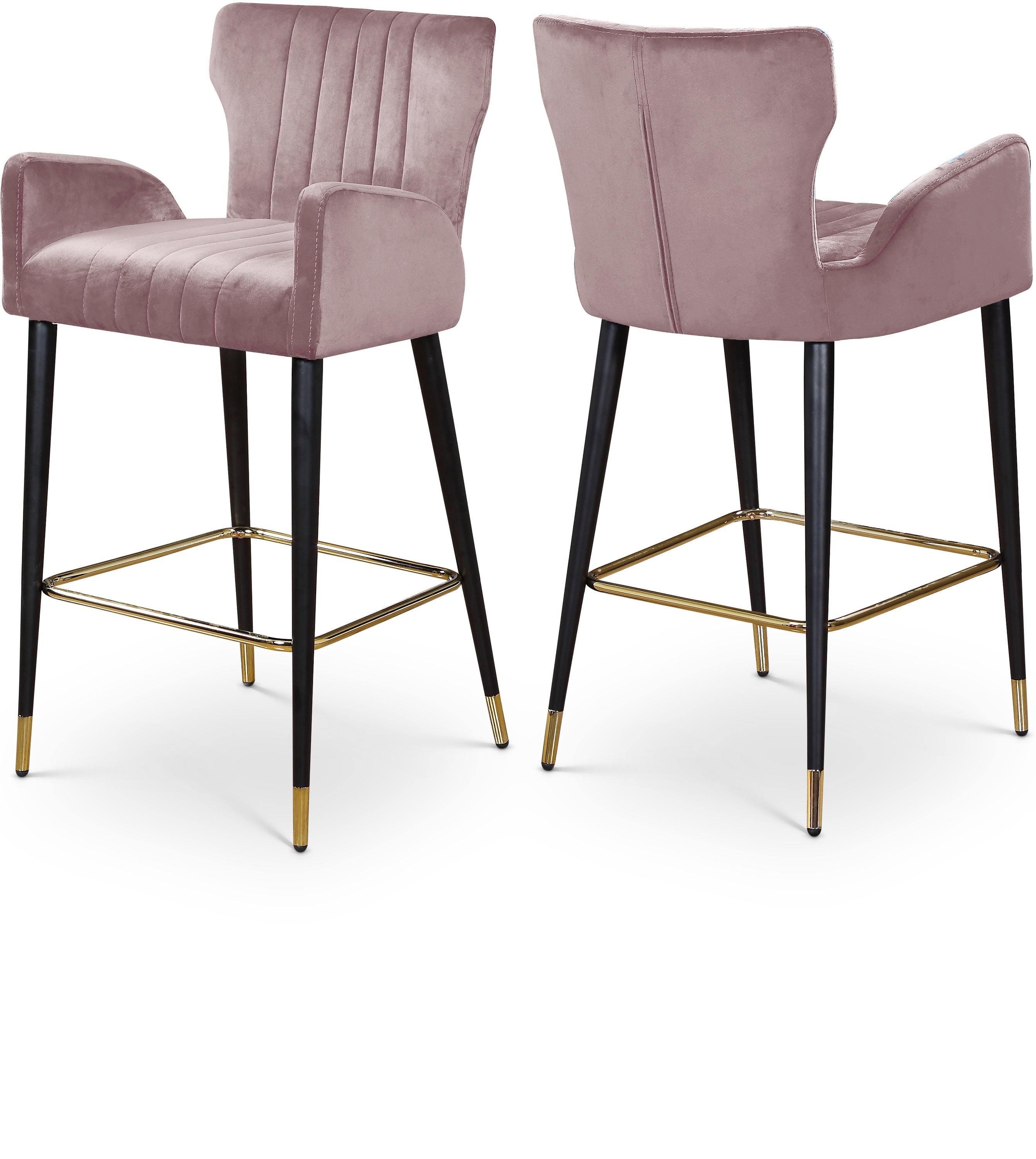 Luxe Velvet Stool, Set of 2