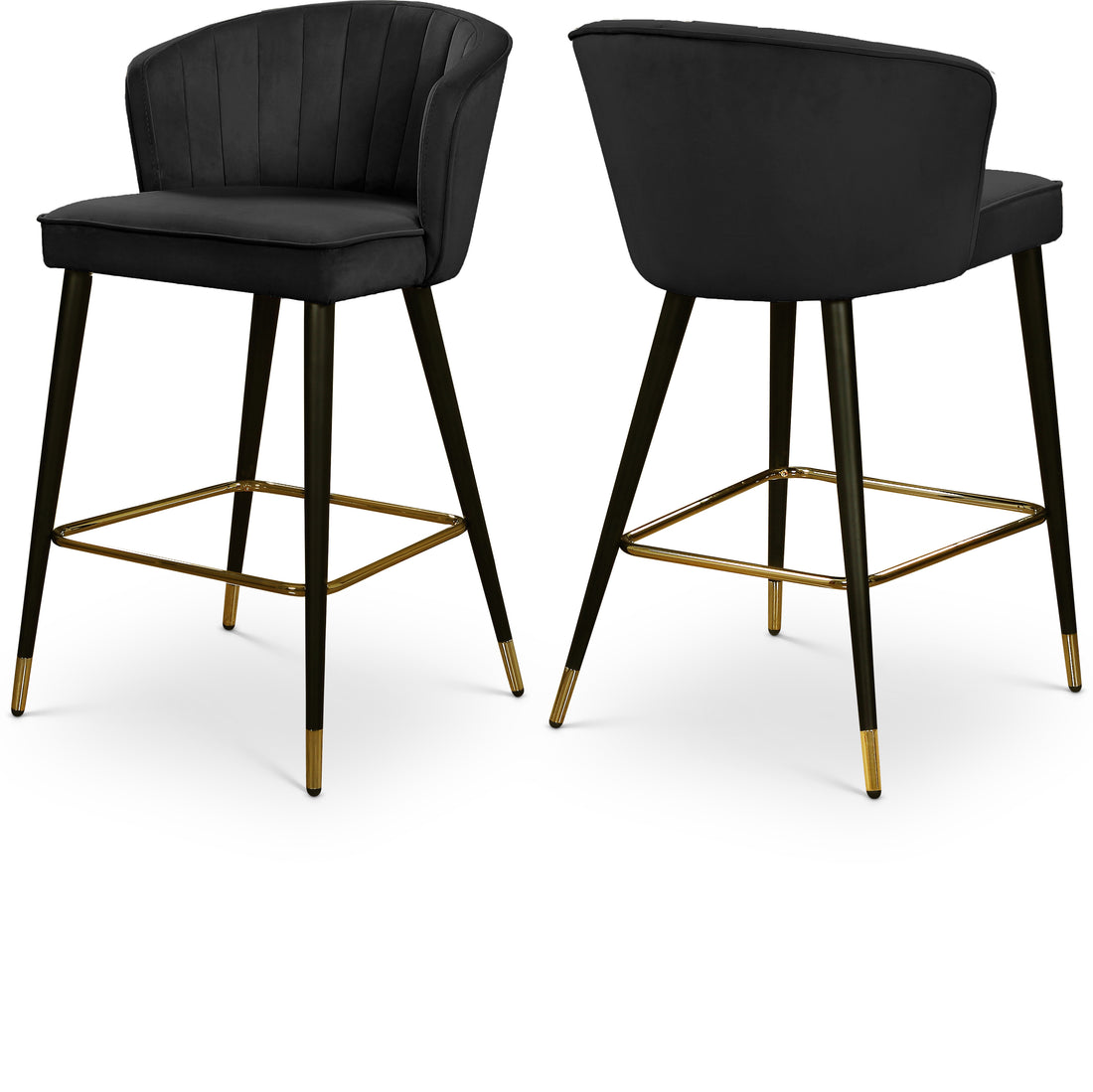 Cassie Velvet Stool, Set of 2