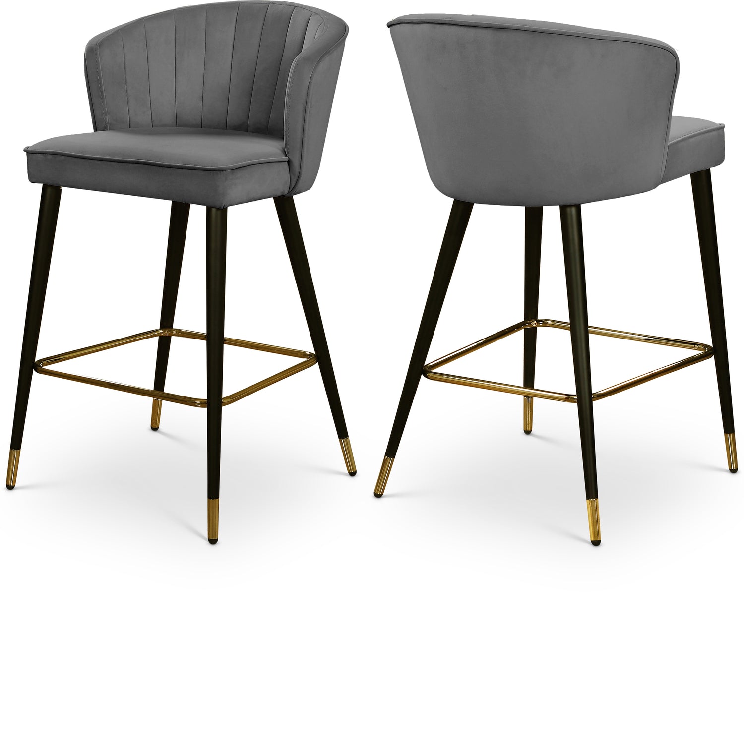 Cassie Velvet Stool, Set of 2