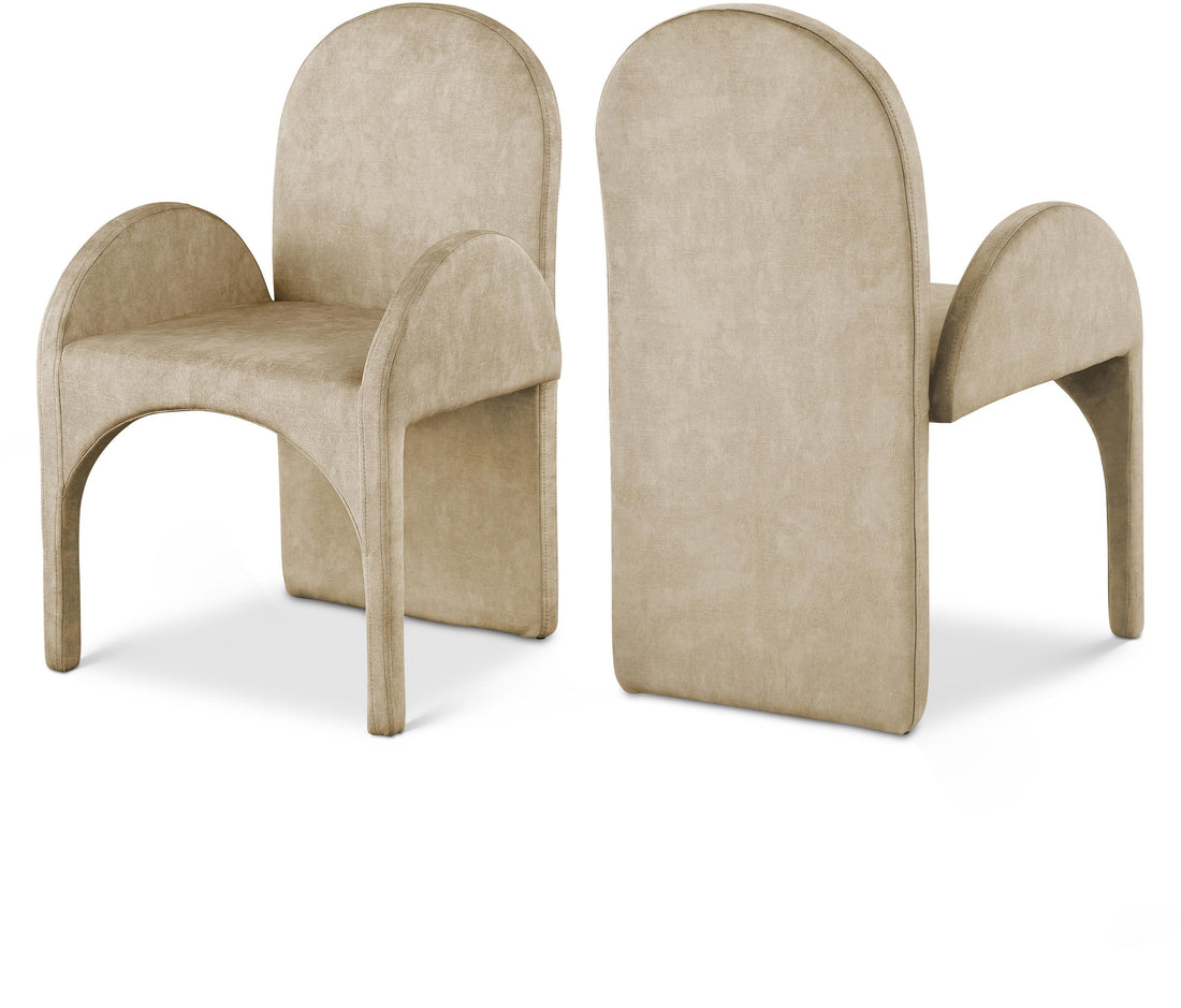 Summer Velvet Dining Arm Chair, Set of 2