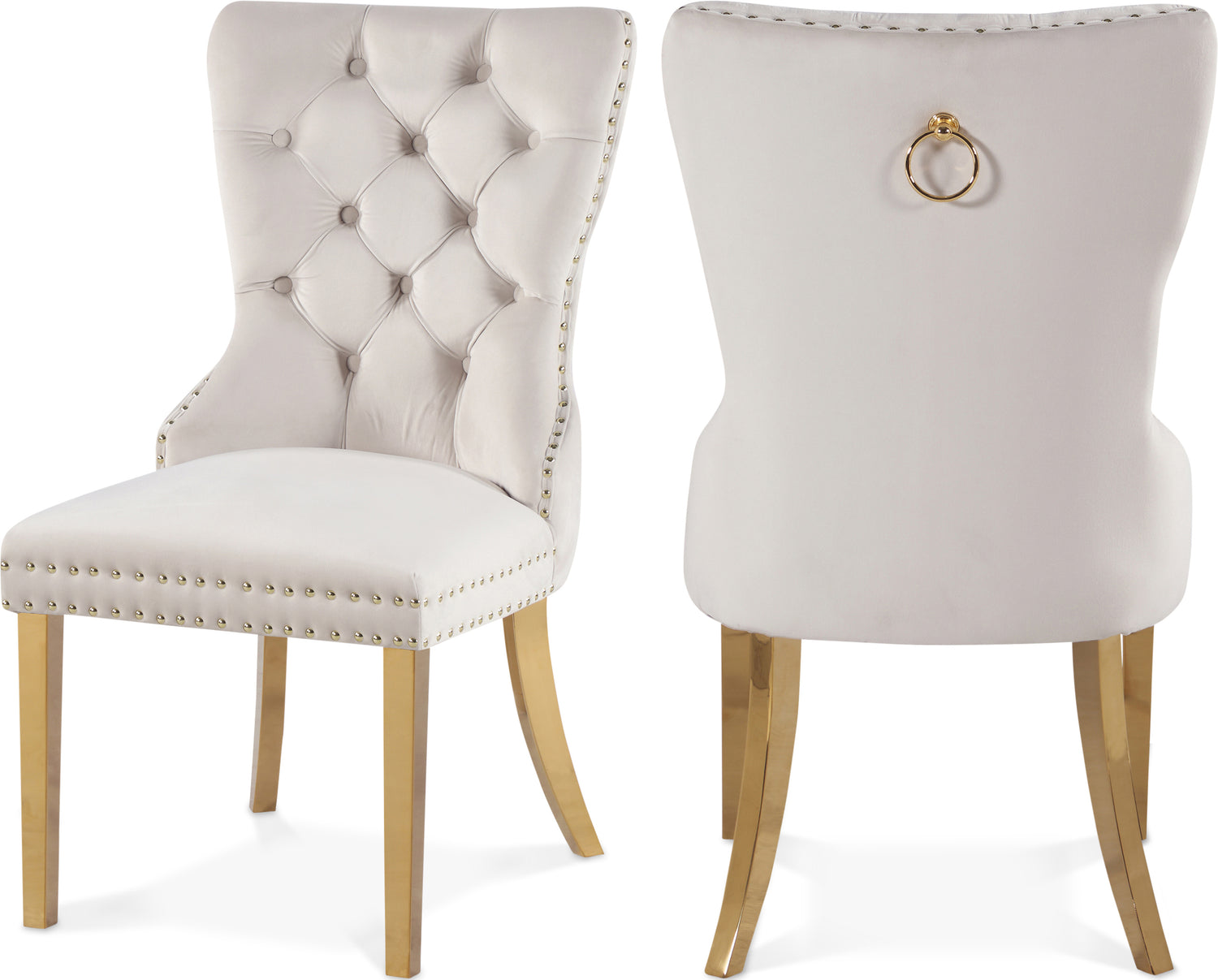 Carmen Velvet Dining Chairs, Set of 2