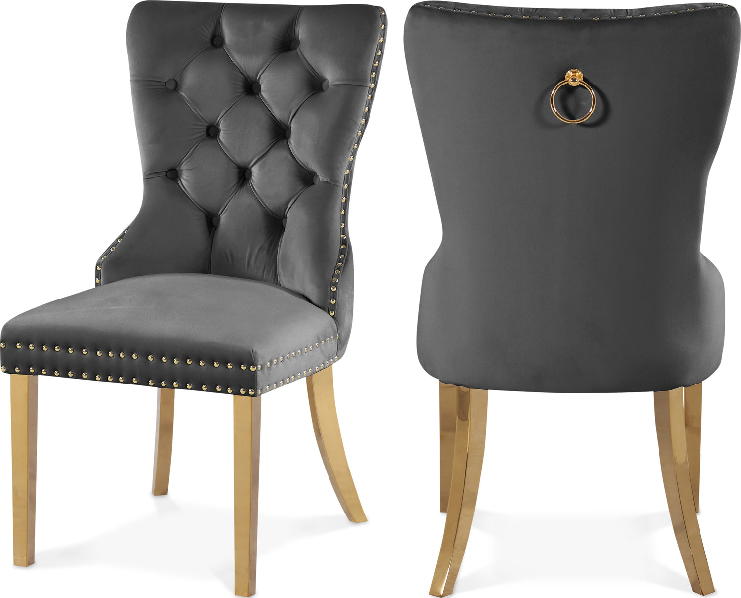 Carmen Velvet Dining Chairs, Set of 2