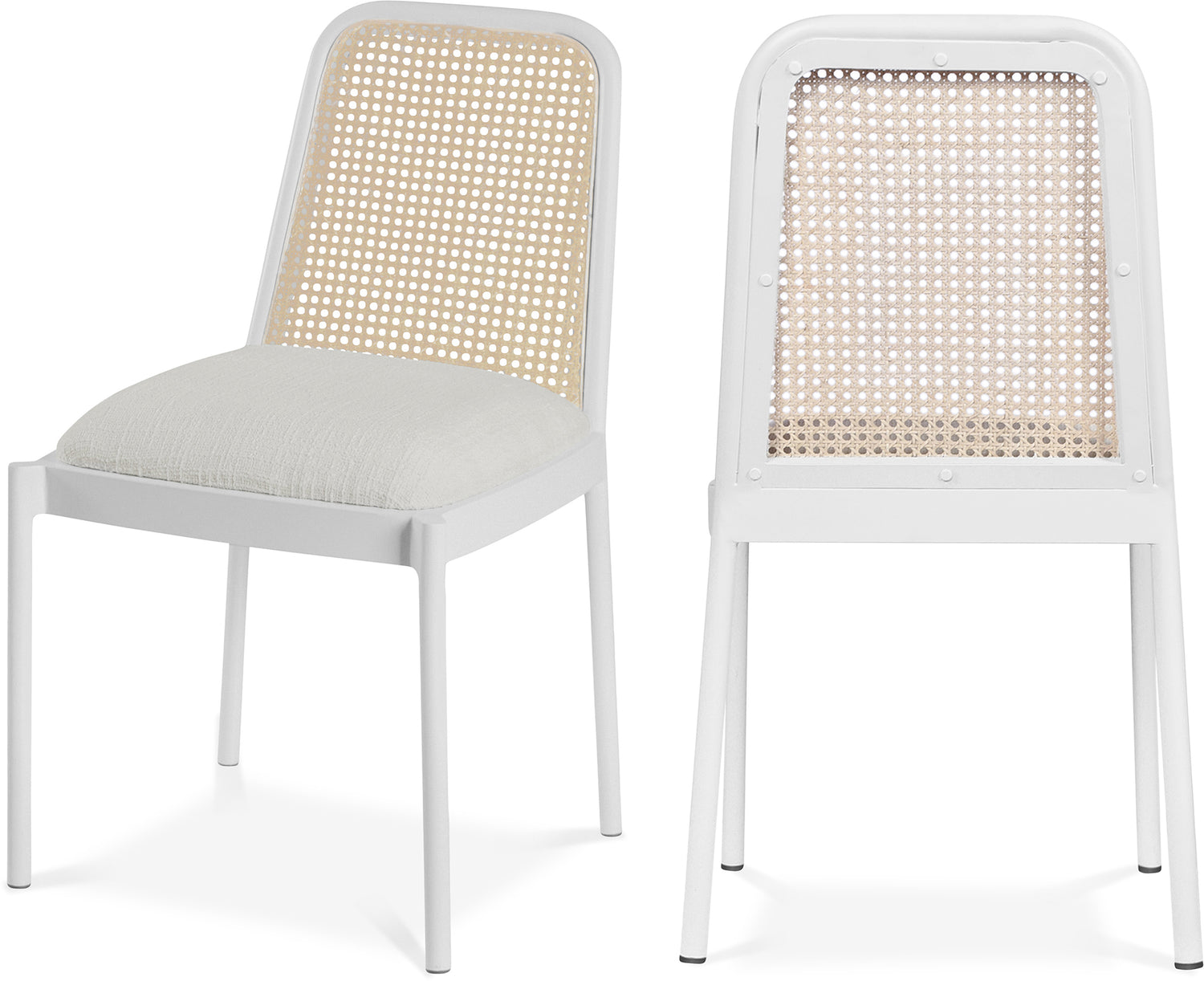 Atticus Powder Coated Metal Dining Chair, Set of 2