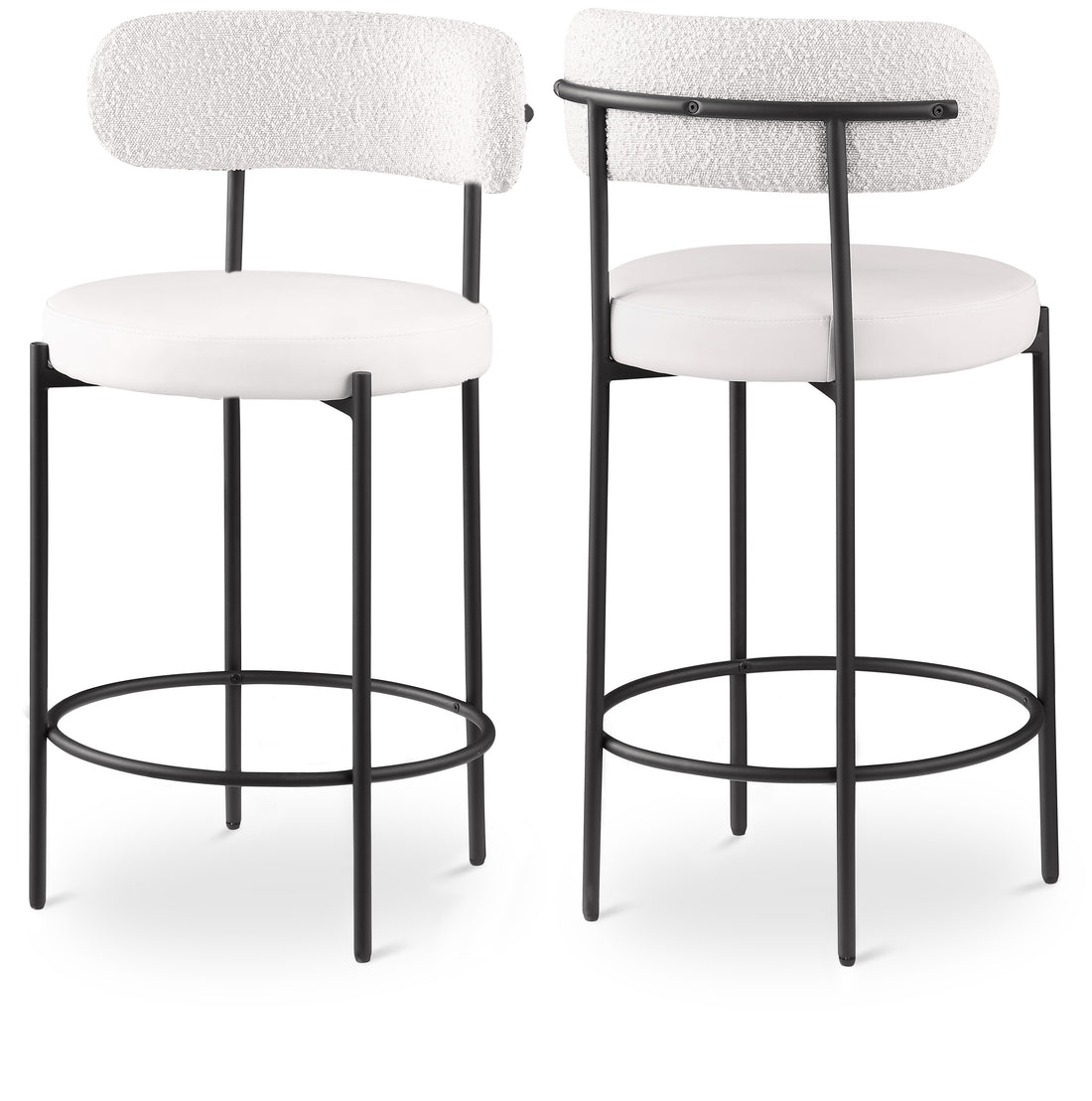 Beacon Vegan Leather Seat Stool, Set of 2