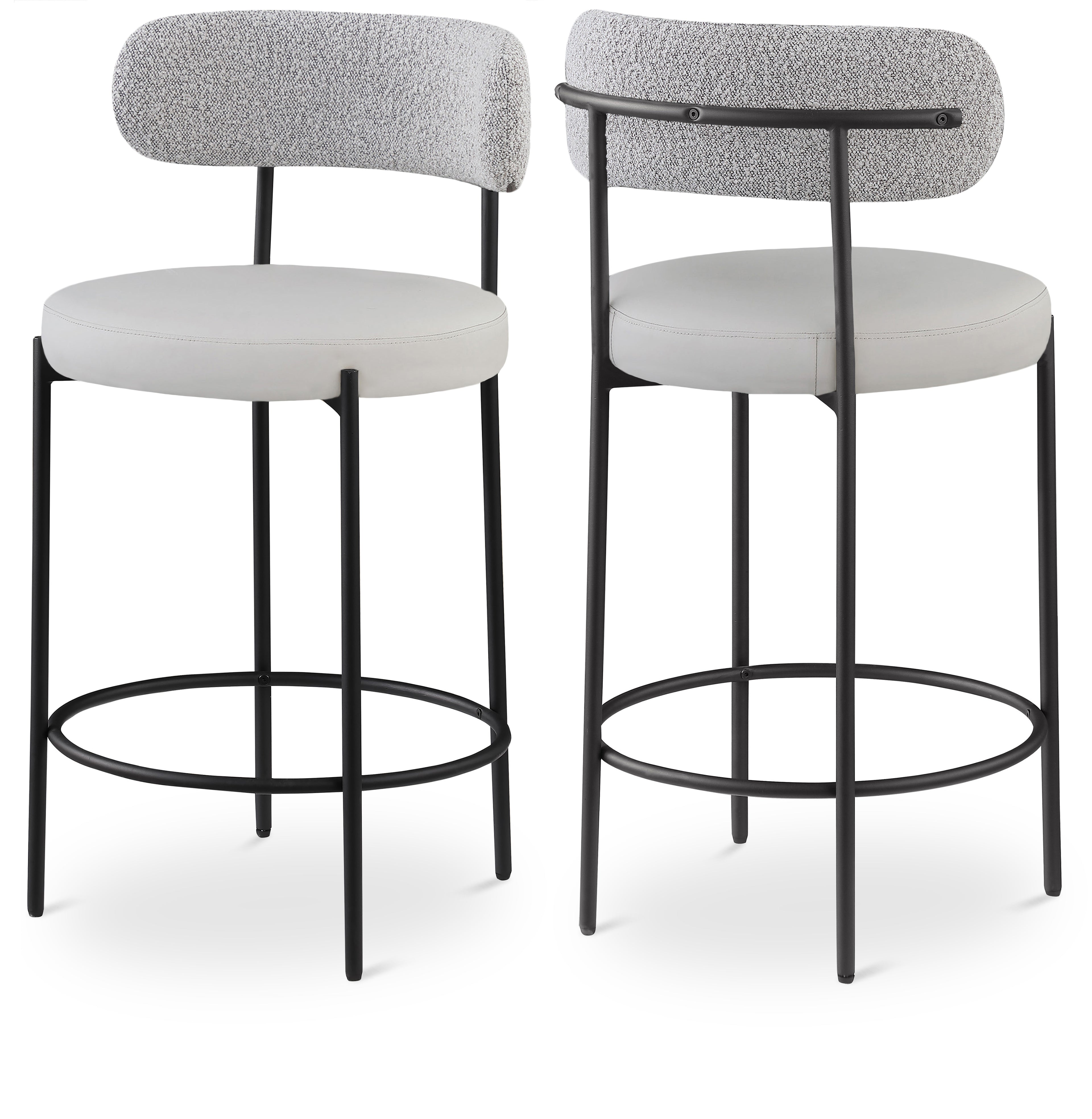 Beacon Vegan Leather Seat Stool, Set of 2