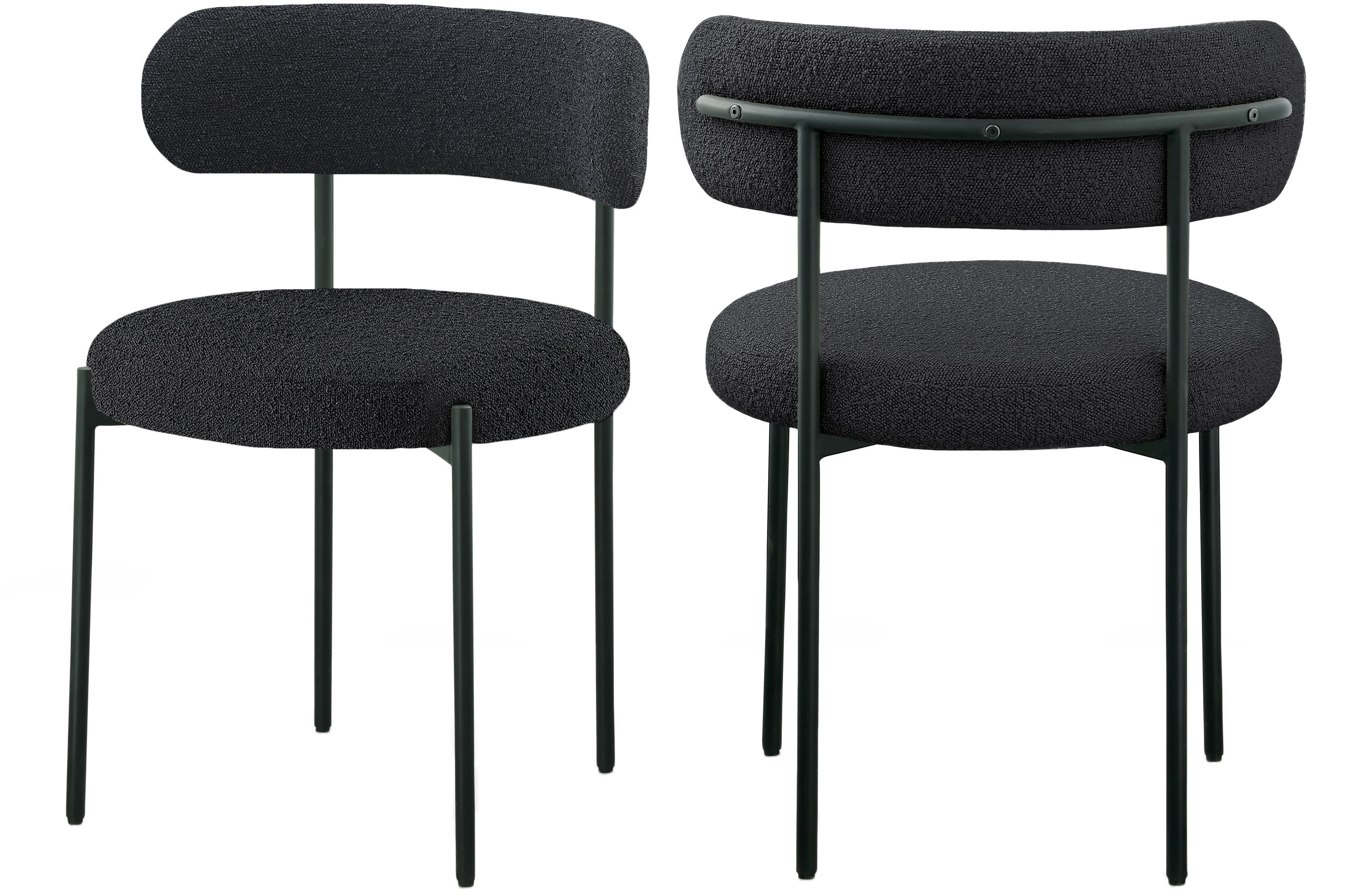 Beacon Boucle Fabric Dining Chair, Set of 2