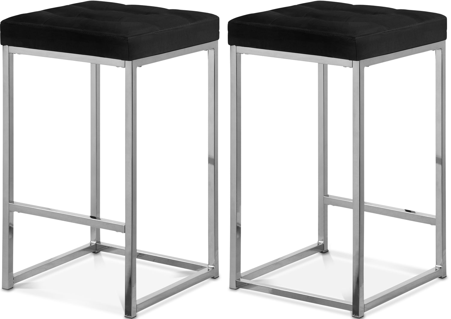 Nicola Velvet Stool, Set of 2