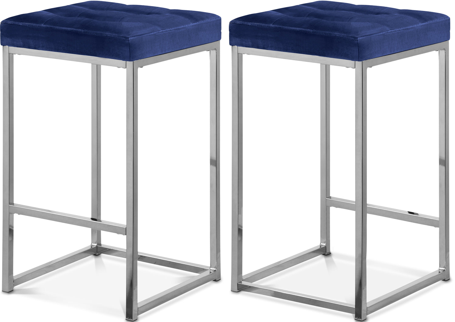 Nicola Velvet Stool, Set of 2