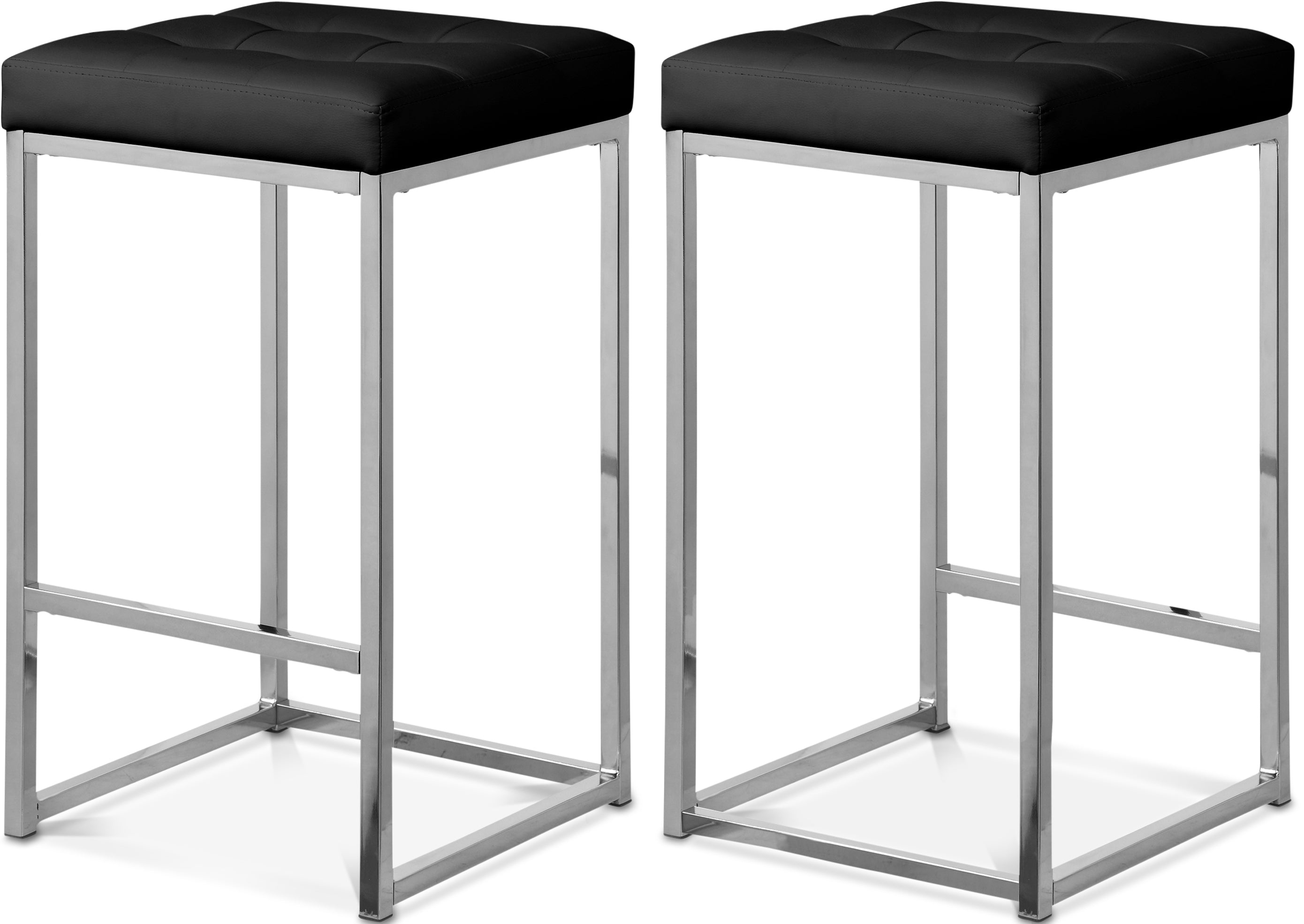 Nicola Vegan Leather Stool, Set of 2