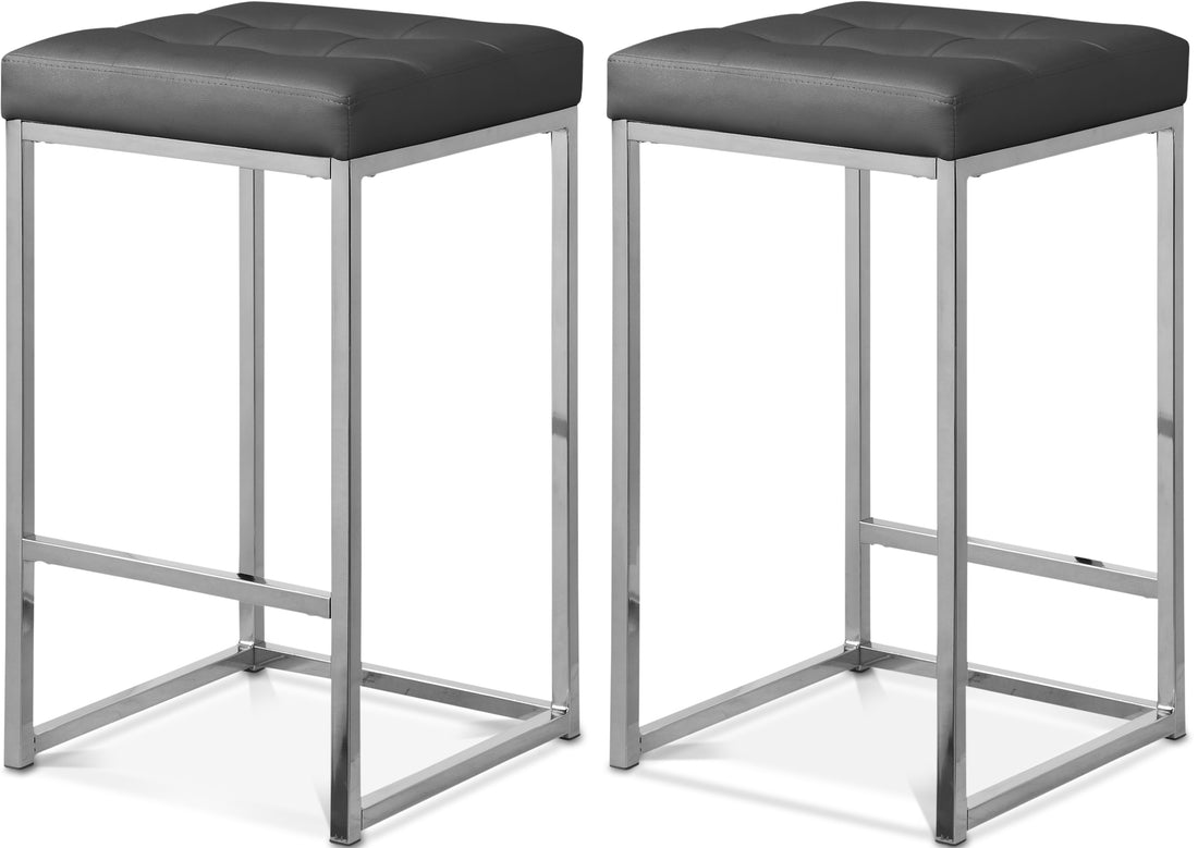 Nicola Vegan Leather Stool, Set of 2