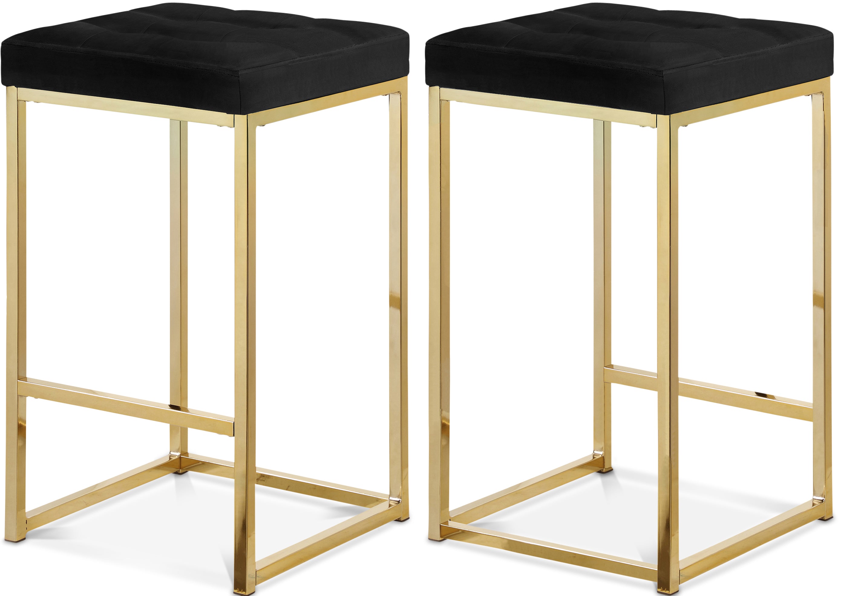 Nicola Velvet Stool, Set of 2