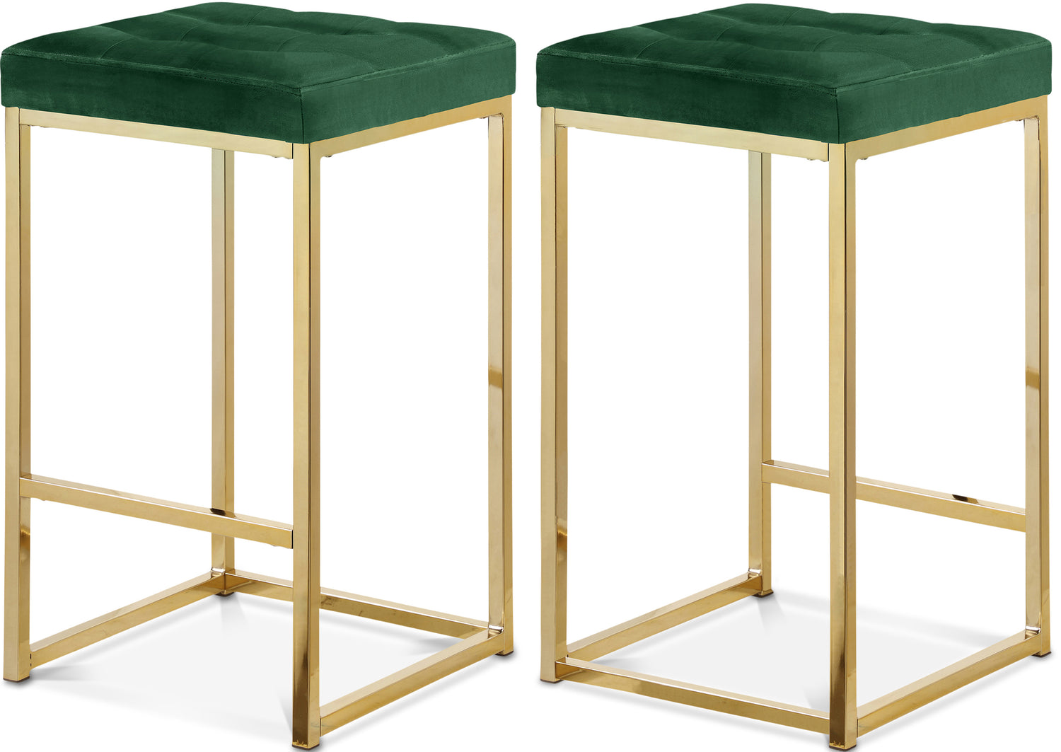 Nicola Velvet Stool, Set of 2