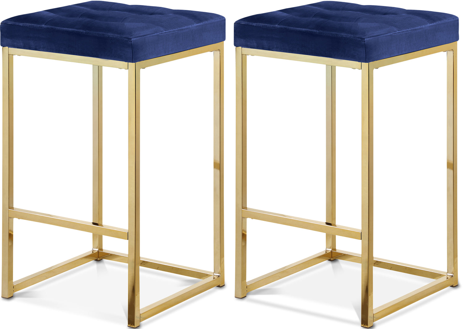 Nicola Velvet Stool, Set of 2