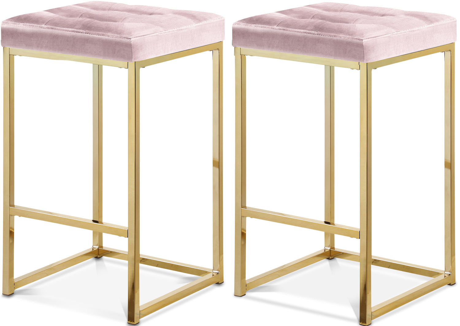 Nicola Velvet Stool, Set of 2