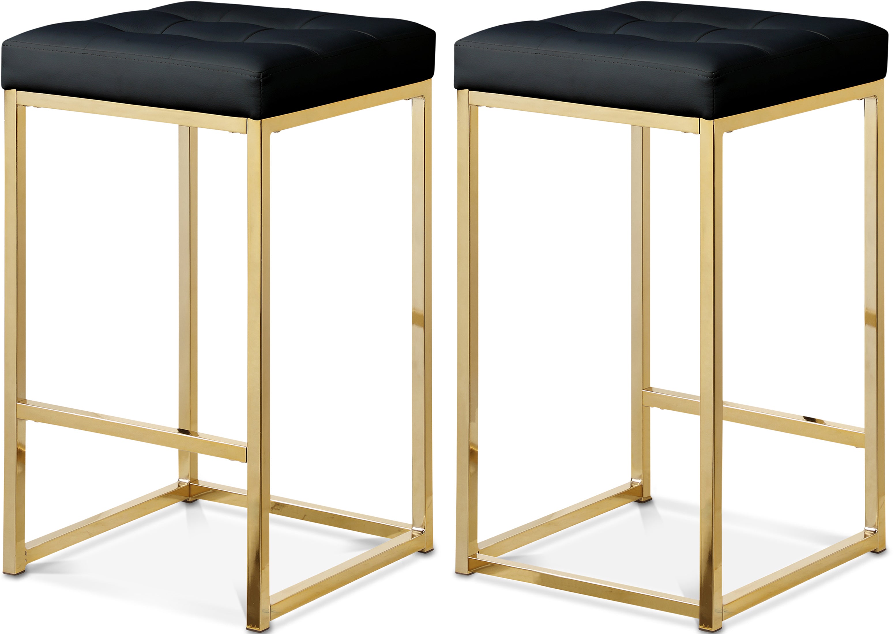 Nicola Vegan Leather Stool, Set of 2