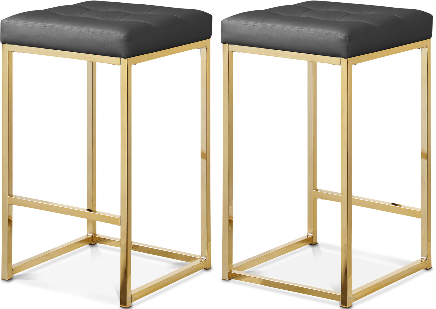 Nicola Vegan Leather Stool, Set of 2