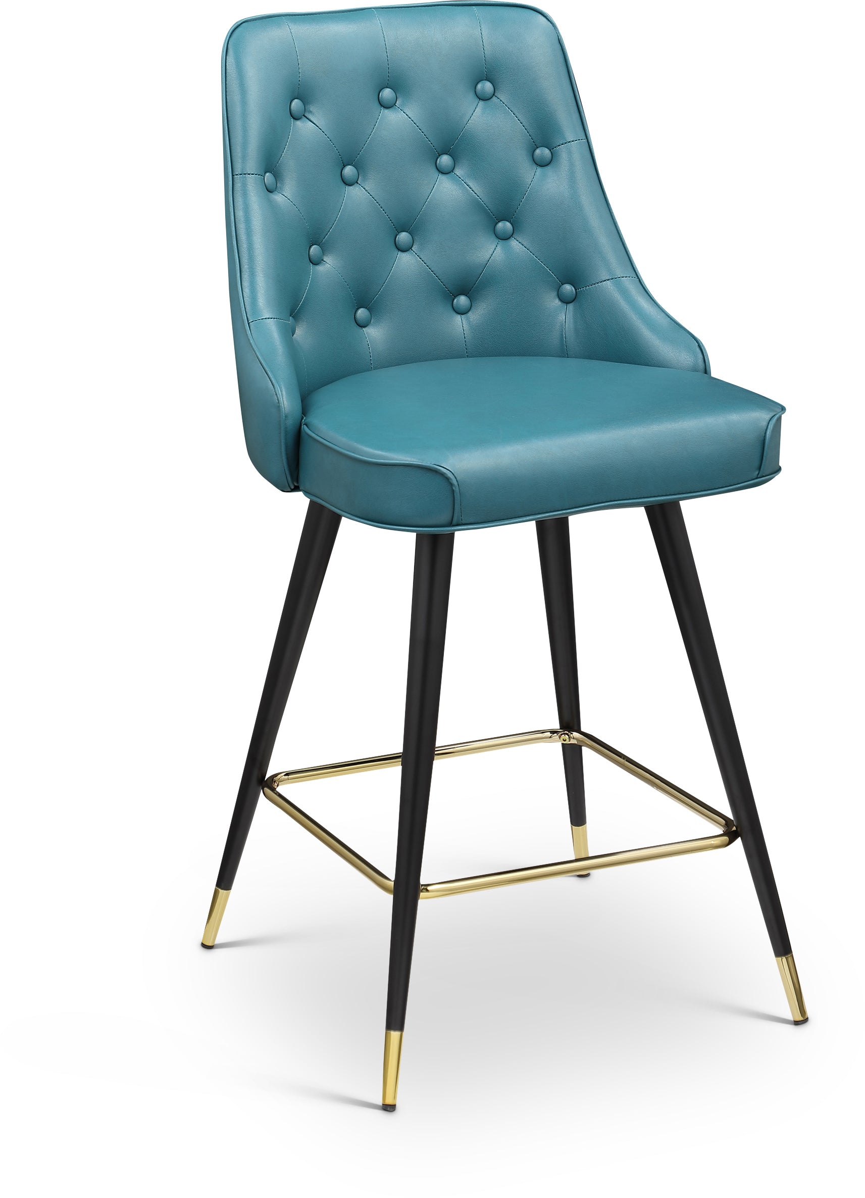 Portnoy Teal Vegan Leather Counter/Bar Stool, Set of 2