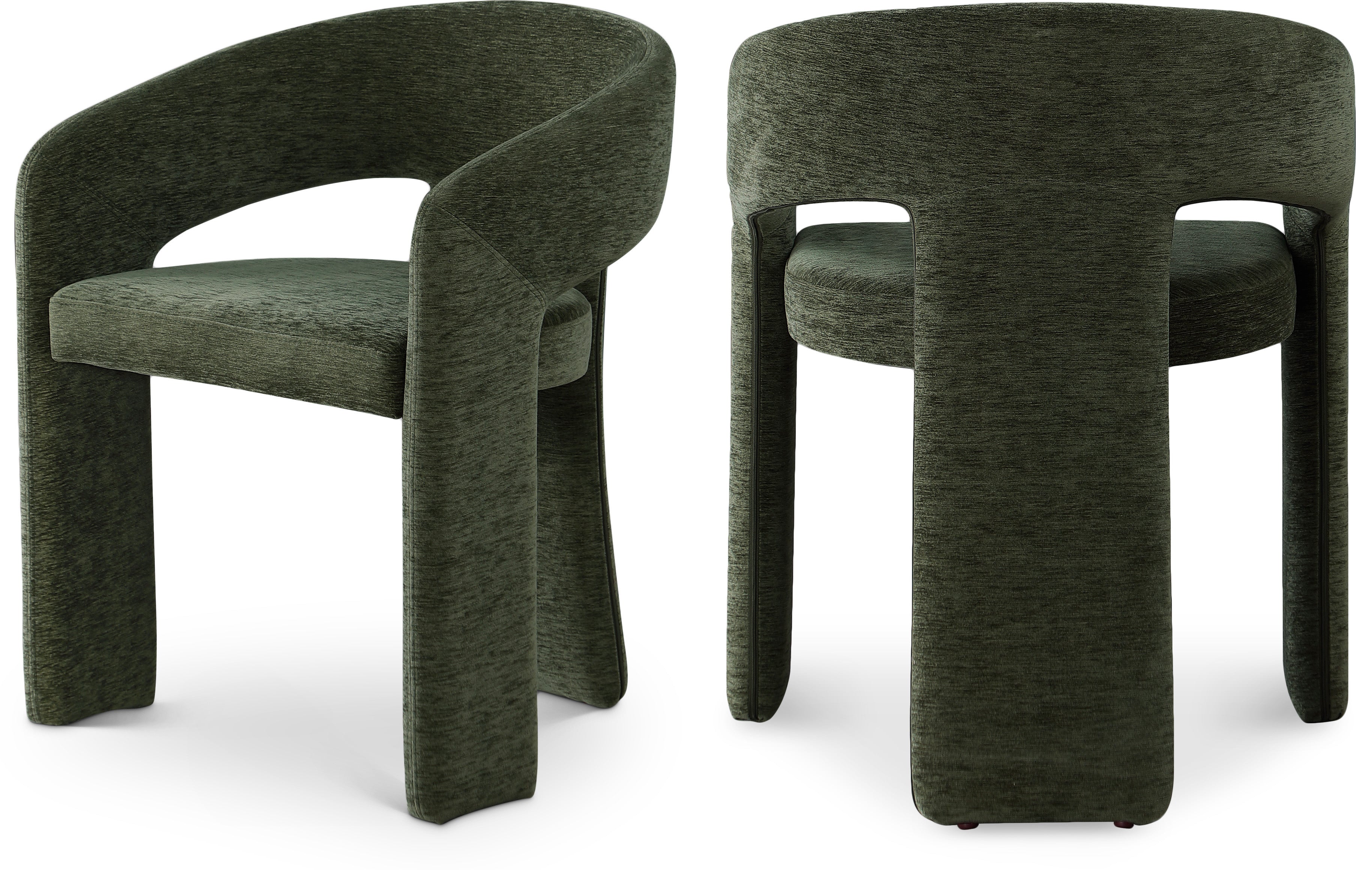 Rendition Plush Fabric Dining Chair, Set of 1