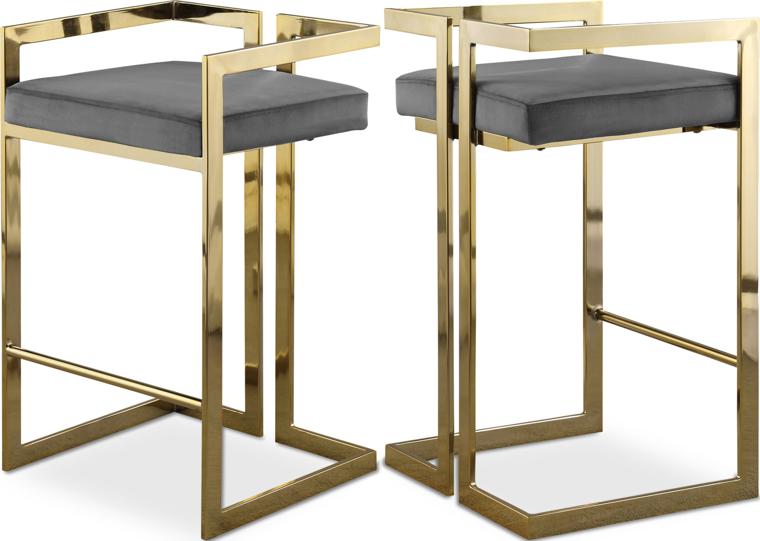 Ezra Velvet Stool, Set of 2