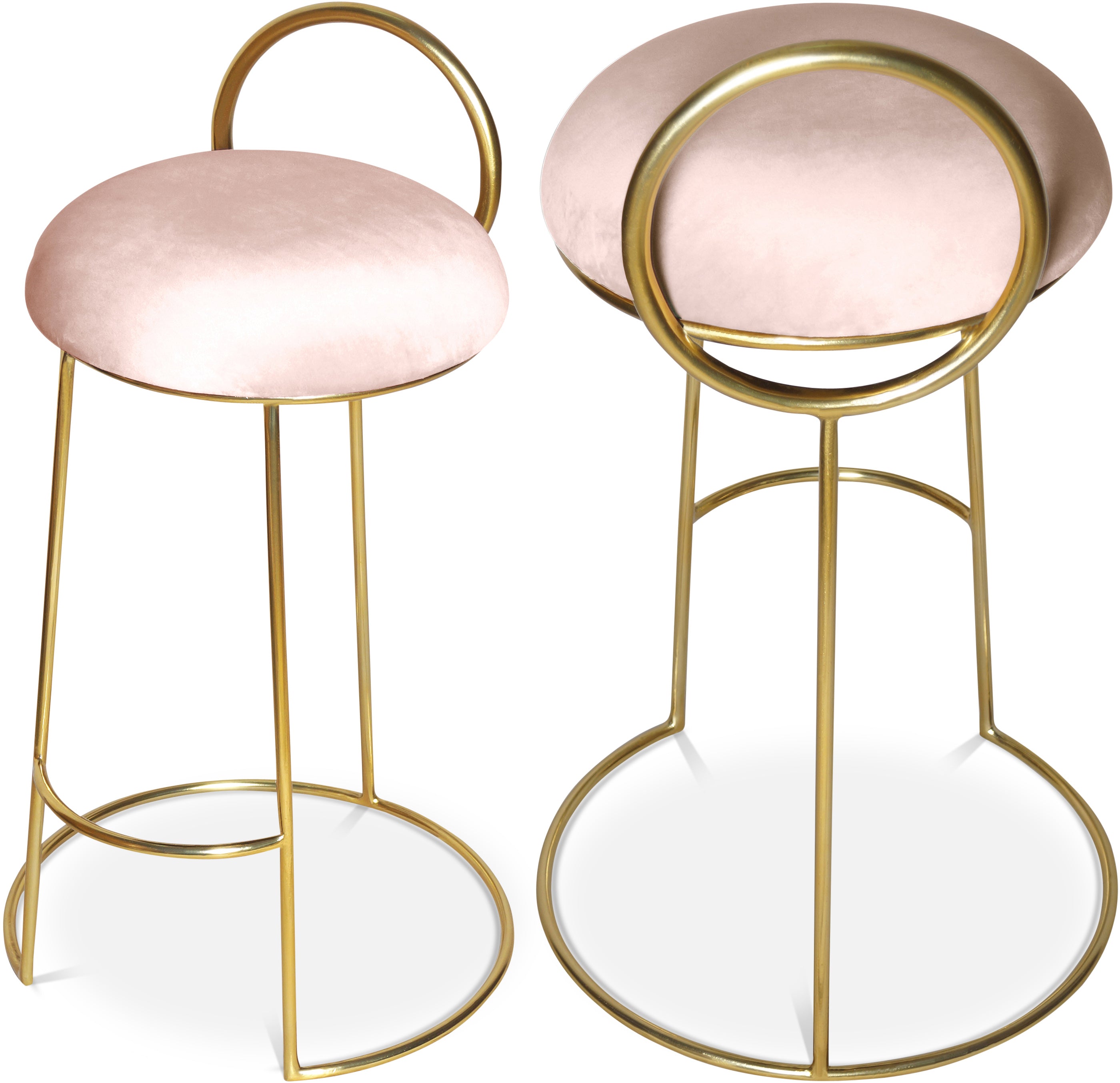 Ring Velvet Counter Stool