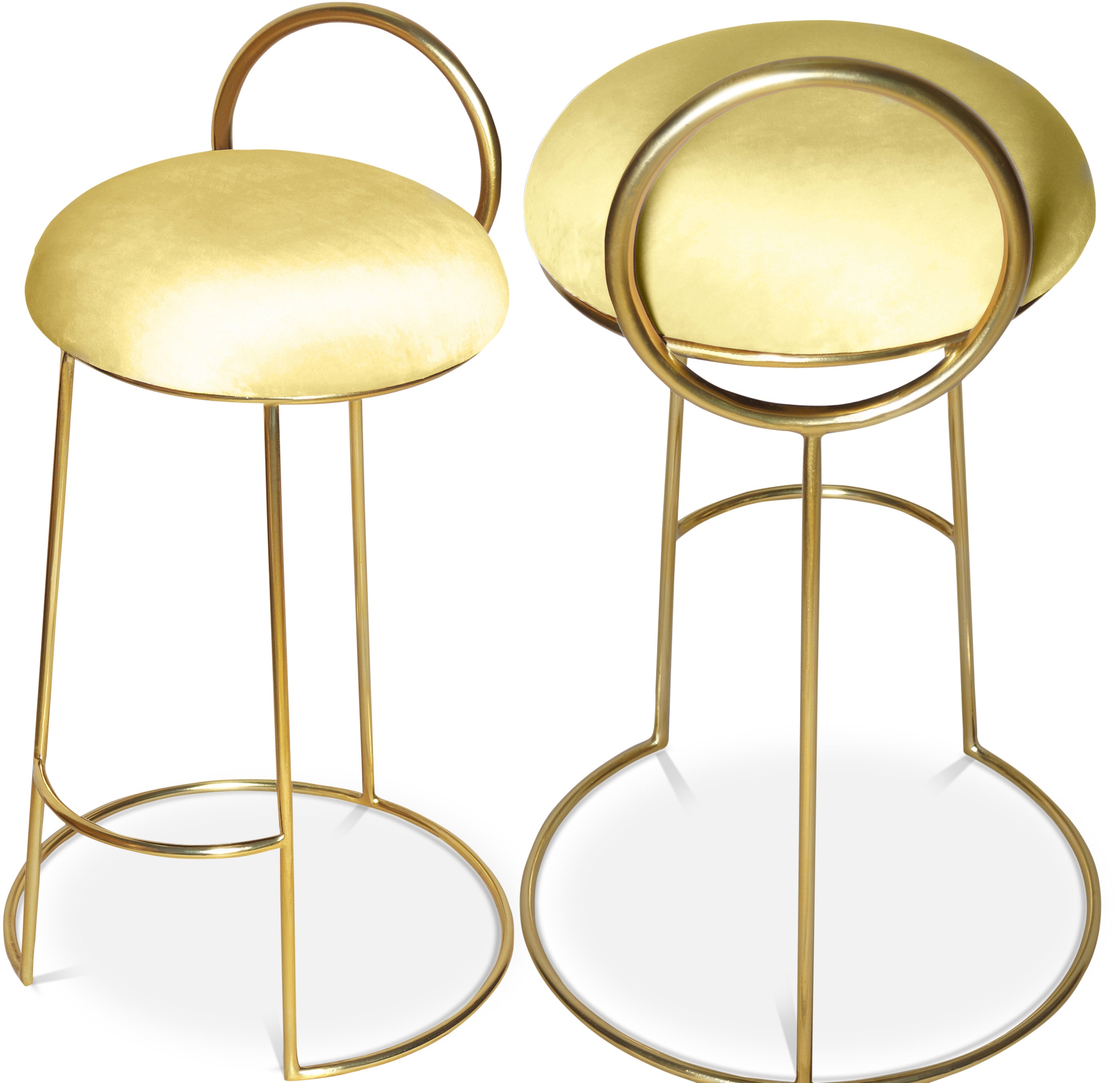 Ring Velvet Counter Stool