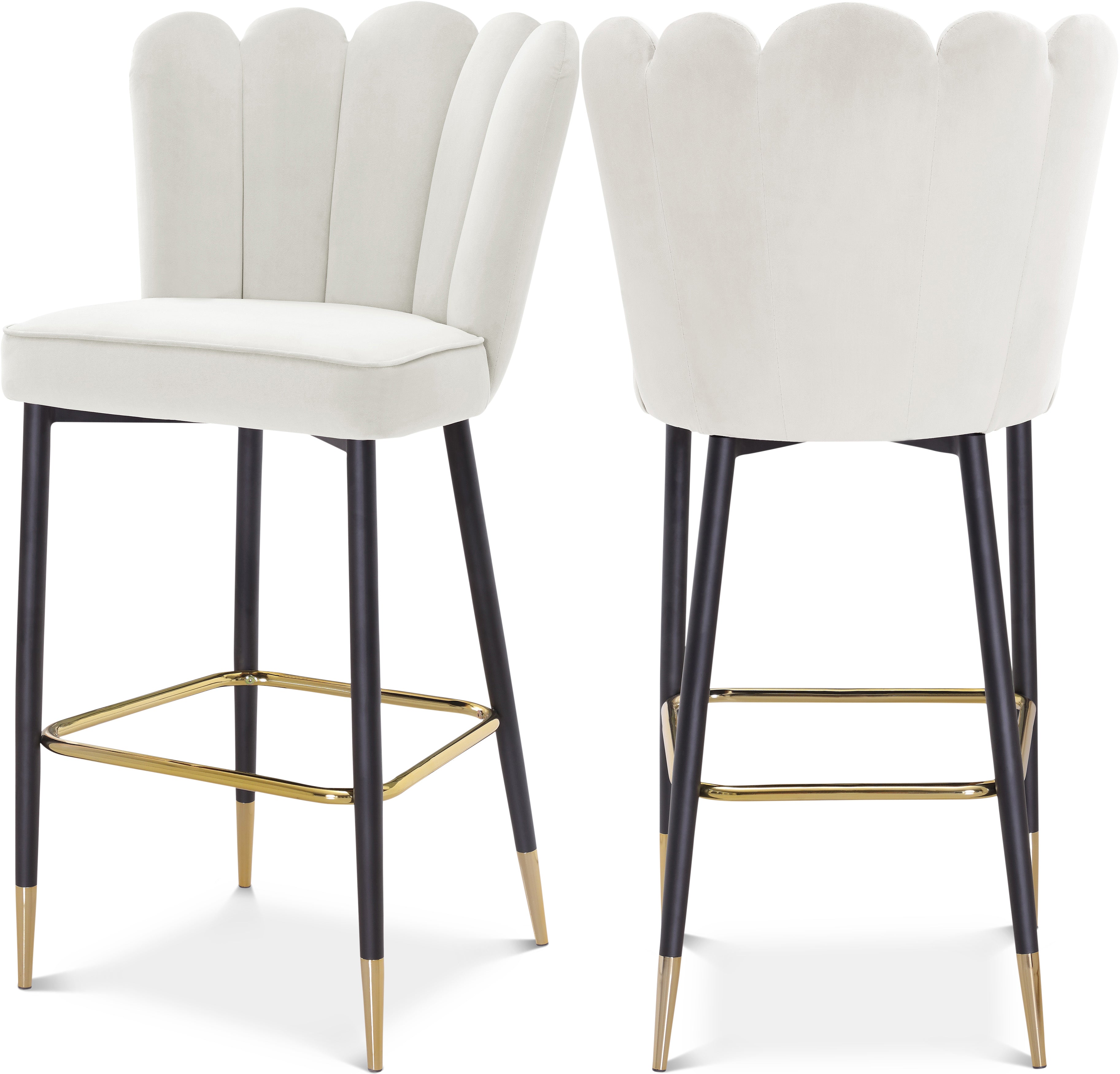 Lily Velvet Stool, Set of 2