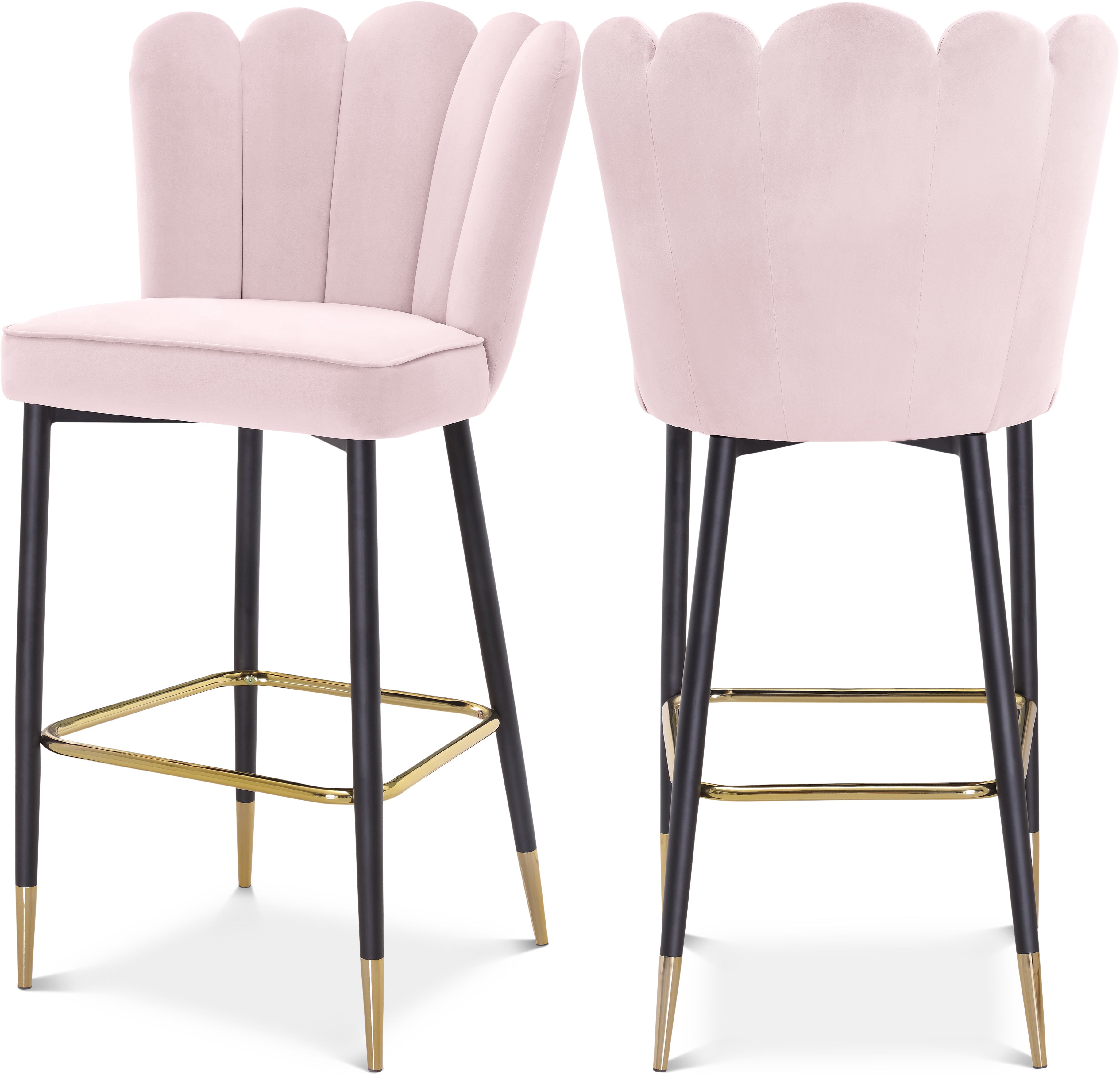 Lily Velvet Stool, Set of 2