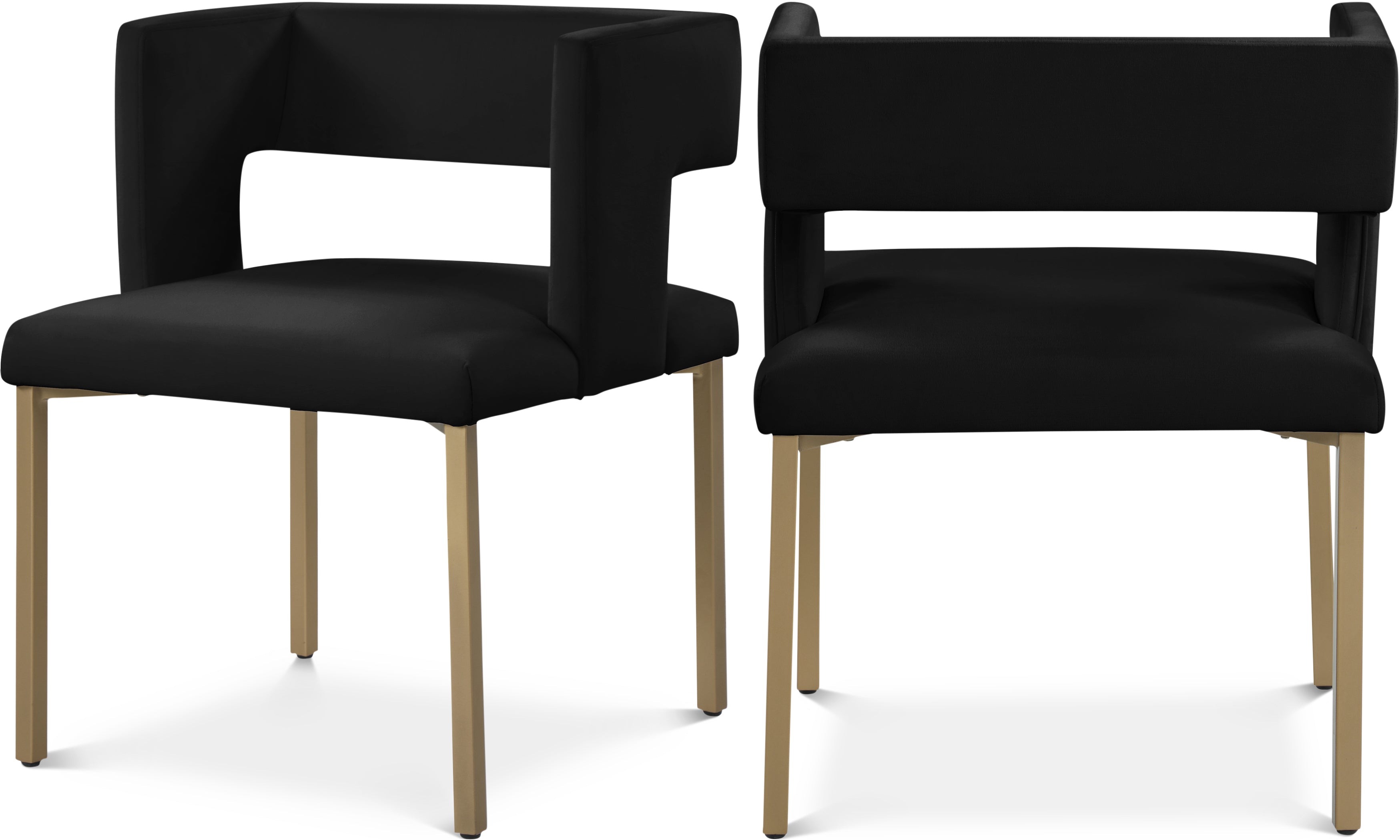 Caleb Velvet Dining Chair, Set of 2