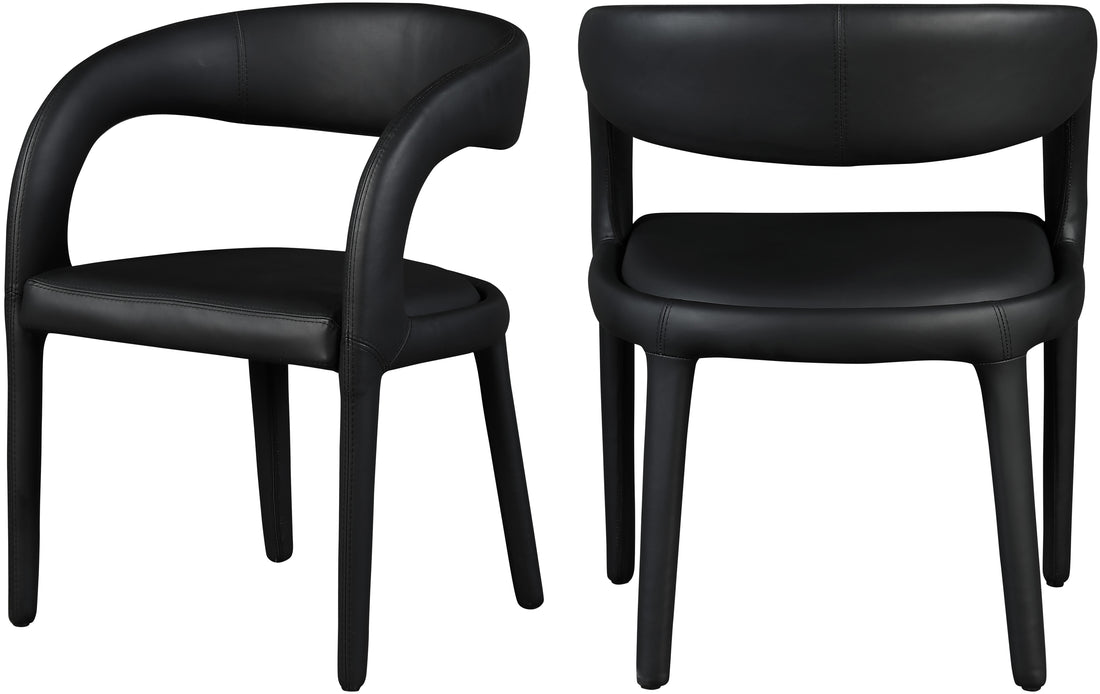 Sylvester Vegan Leather Dining Chair, Set of 1