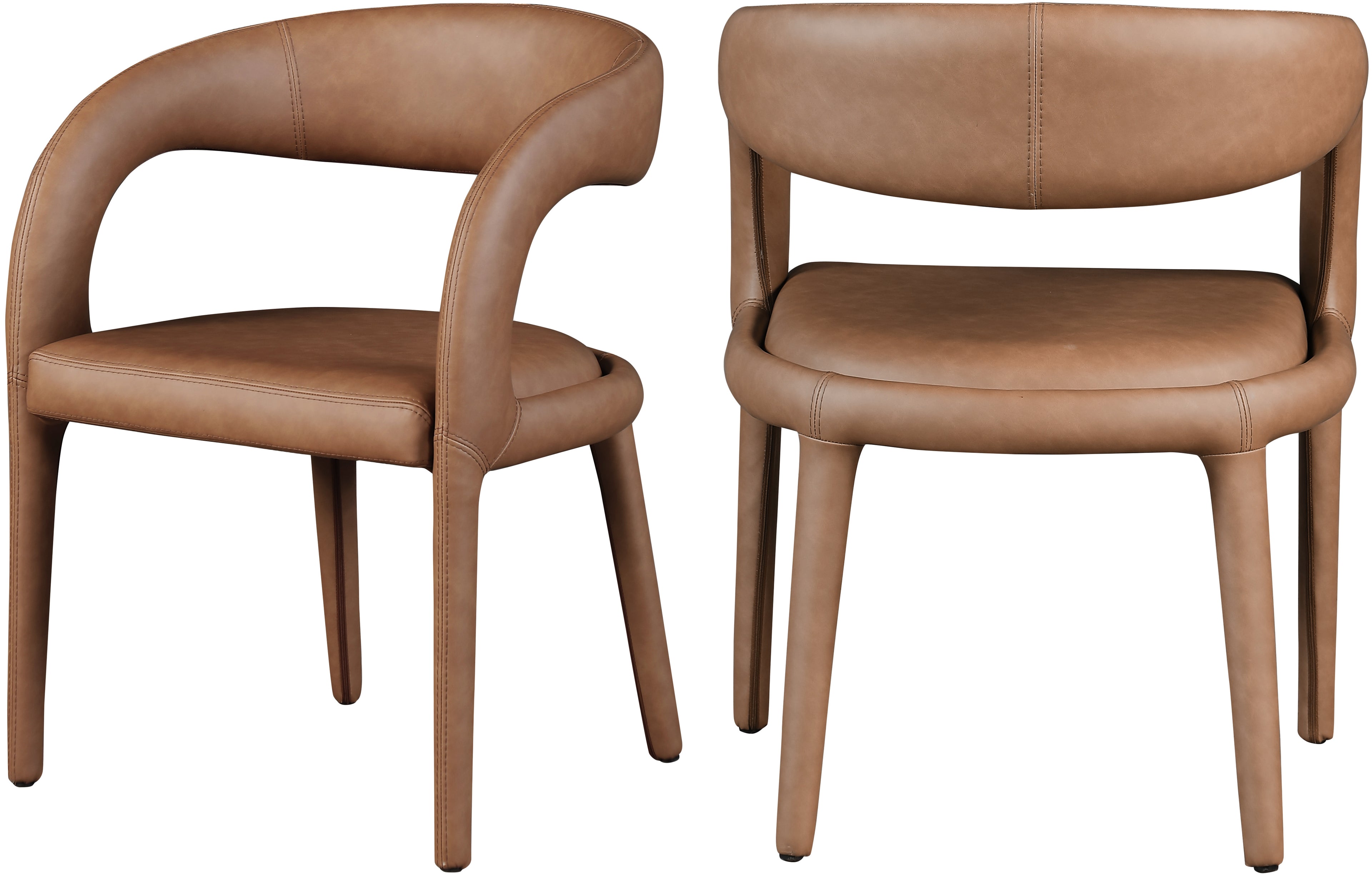 Sylvester Vegan Leather Dining Chair, Set of 1