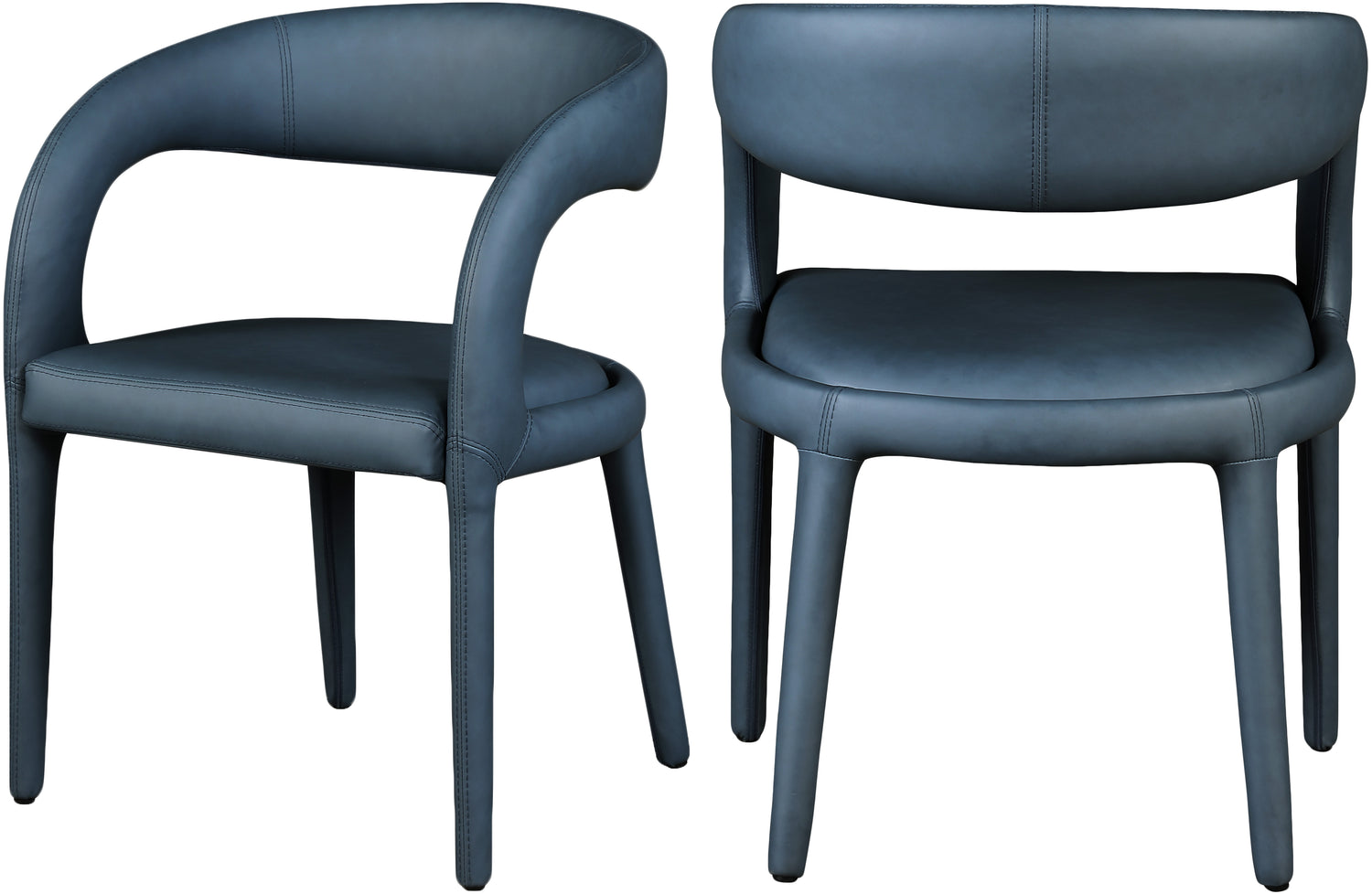 Sylvester Vegan Leather Dining Chair, Set of 1